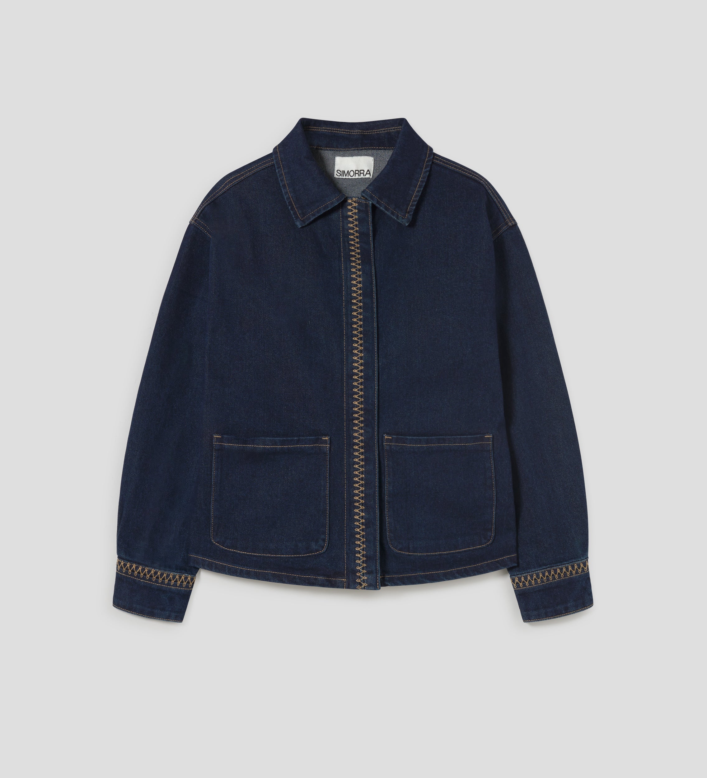 Cazadora denim bordado