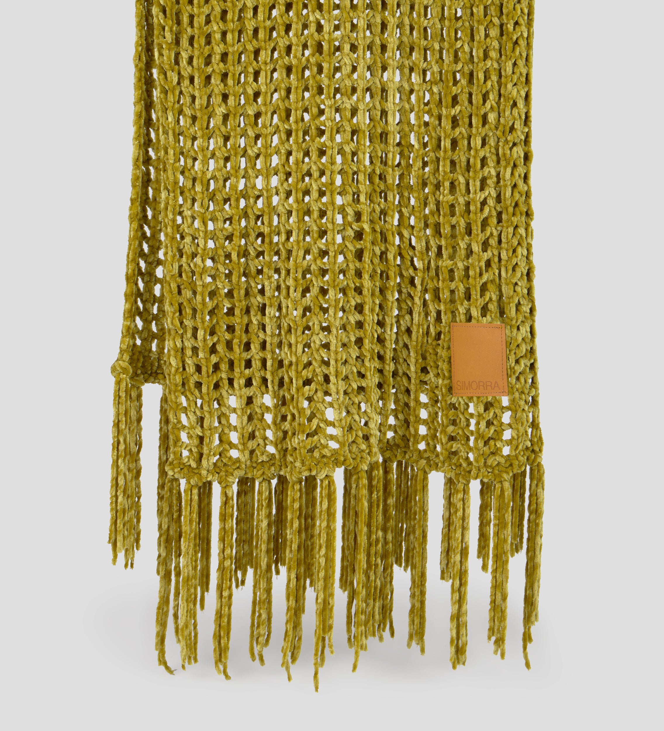 Écharpe chenille à franges