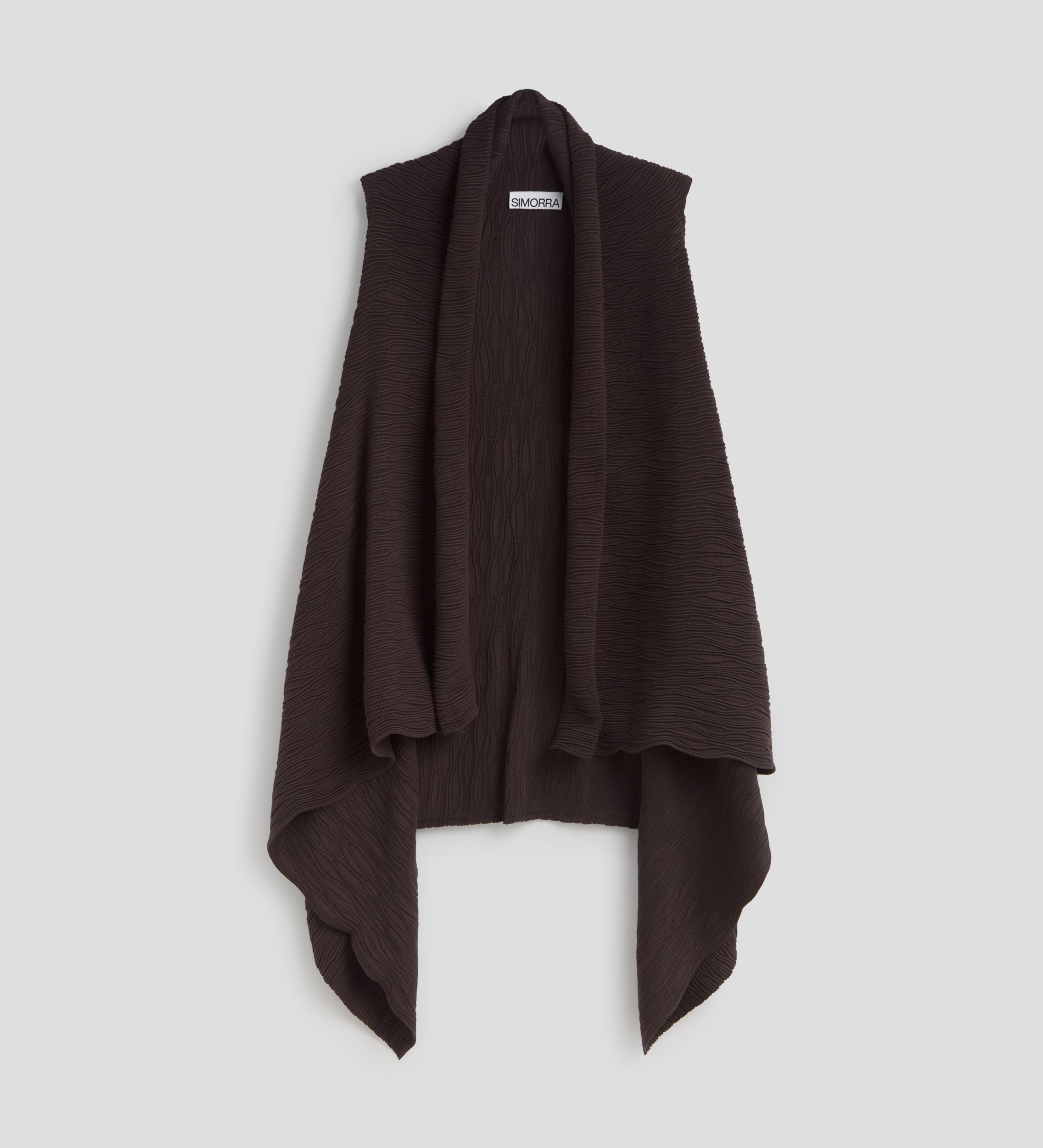 Gilet long texturé