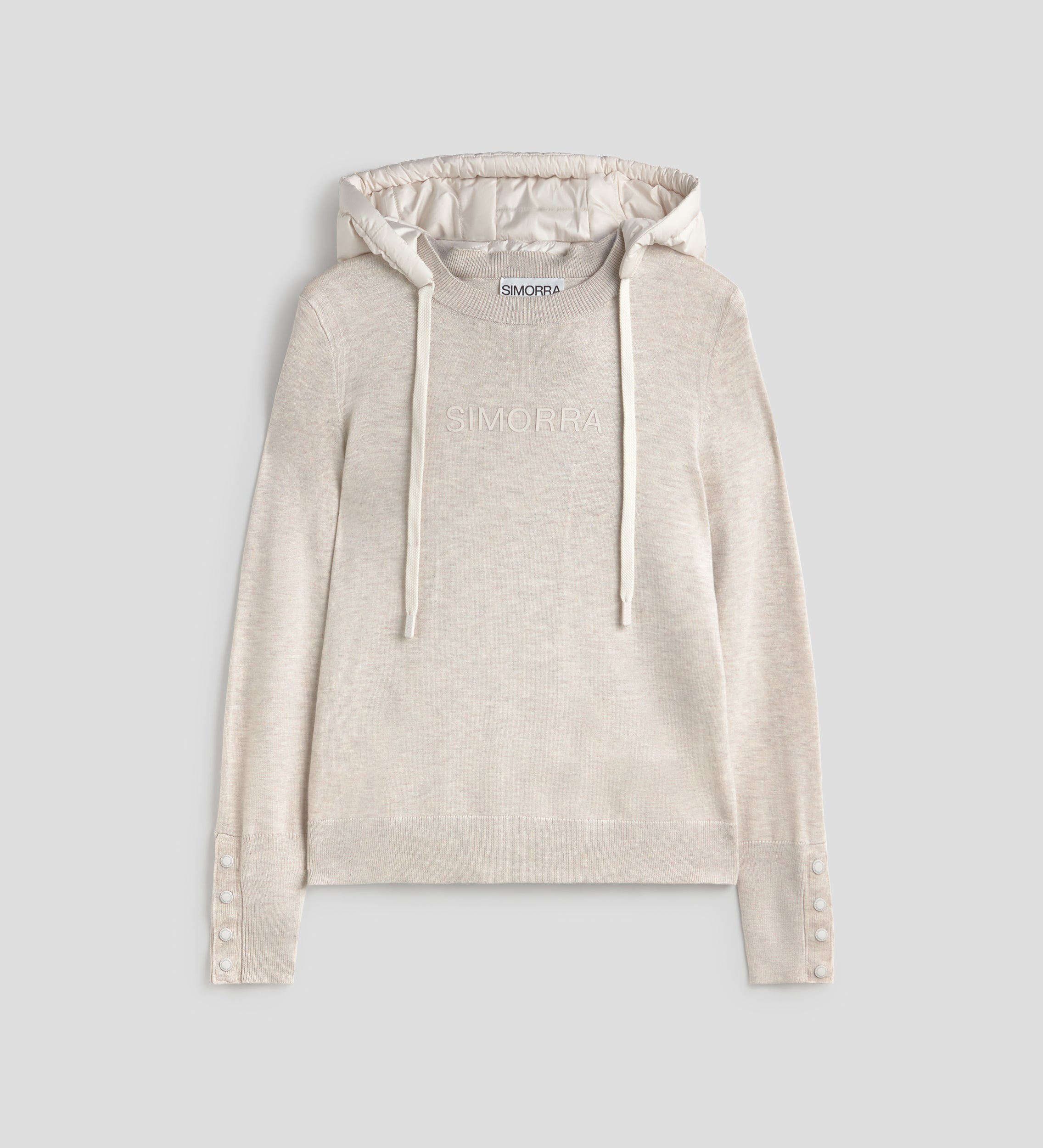 Technical hooded sweater