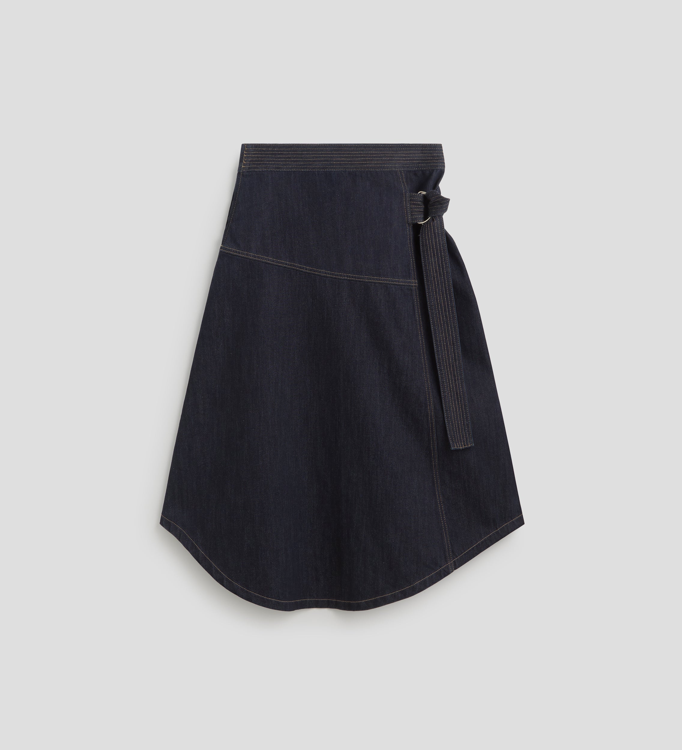 Jupe en jean avec surpiqûres
