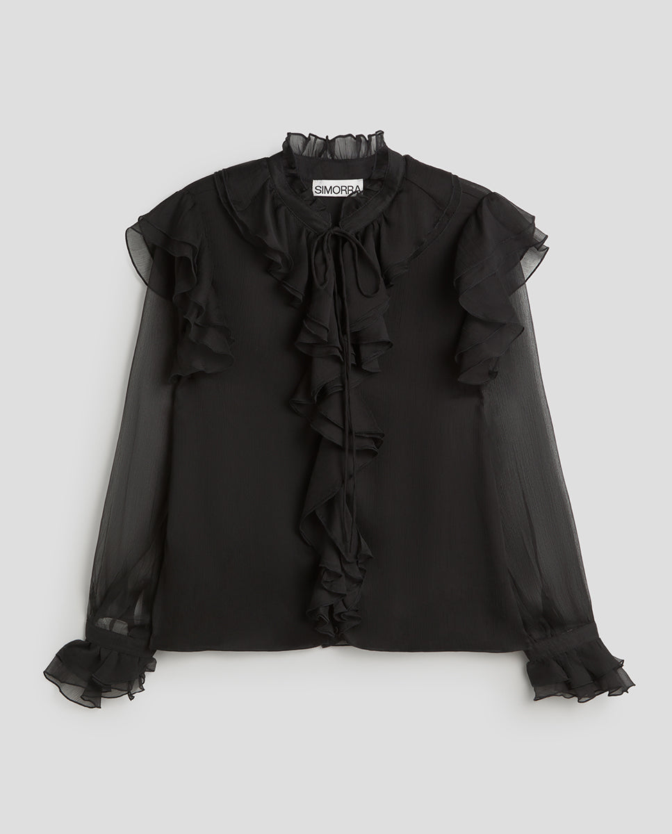 Blusa vaporosa volantes