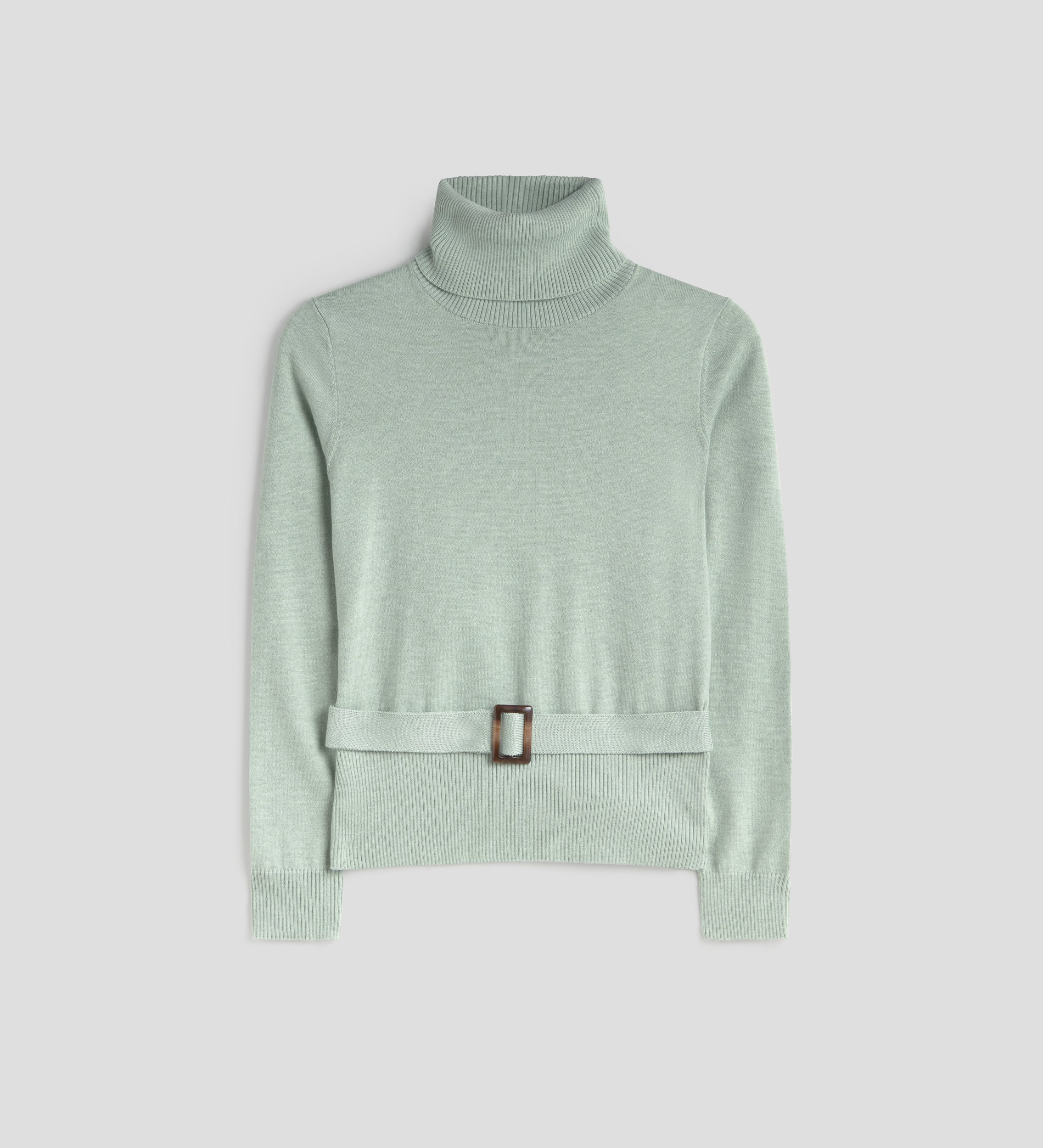 High-neck sweater belt