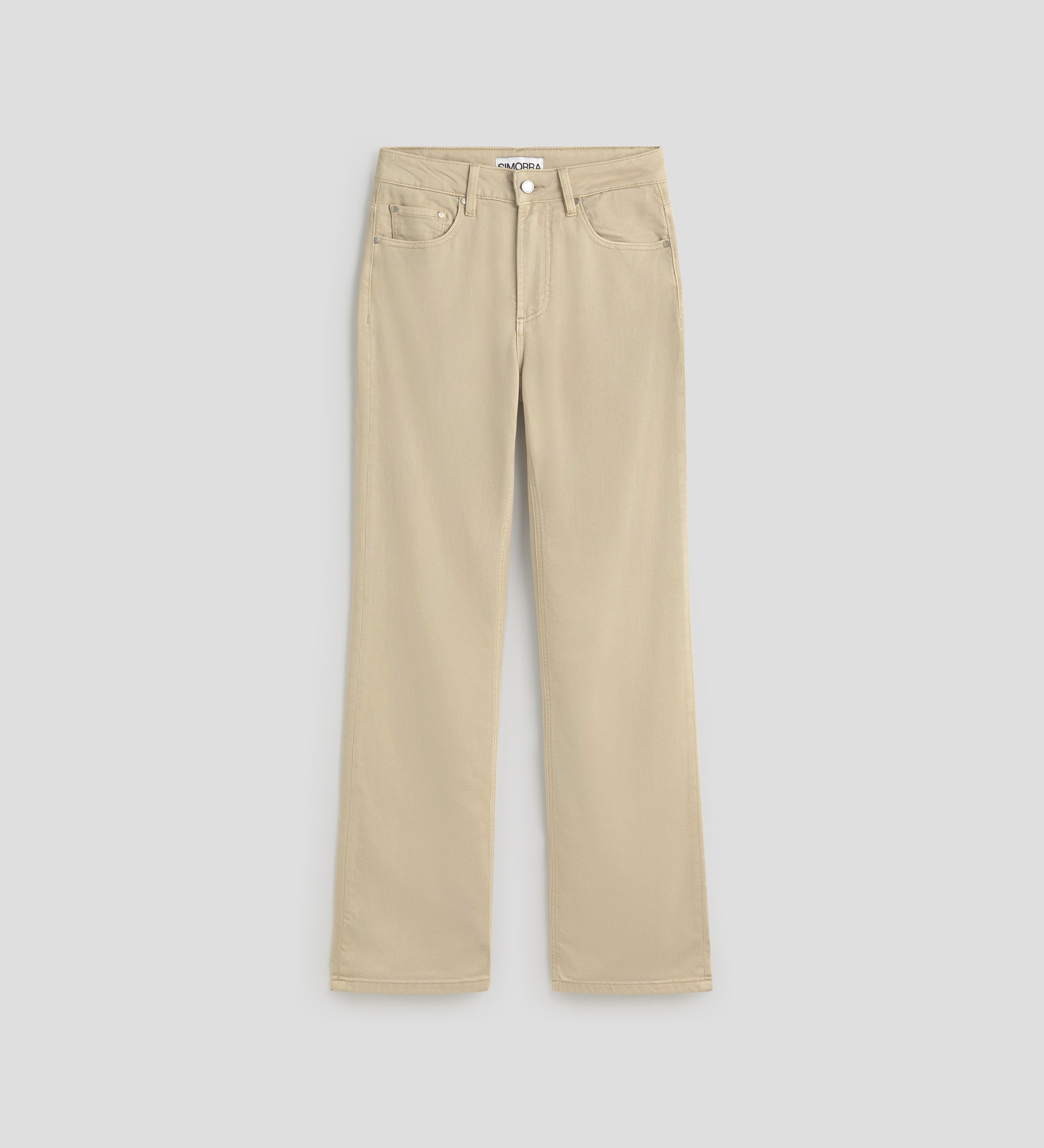 Pantalon droit sergé coton