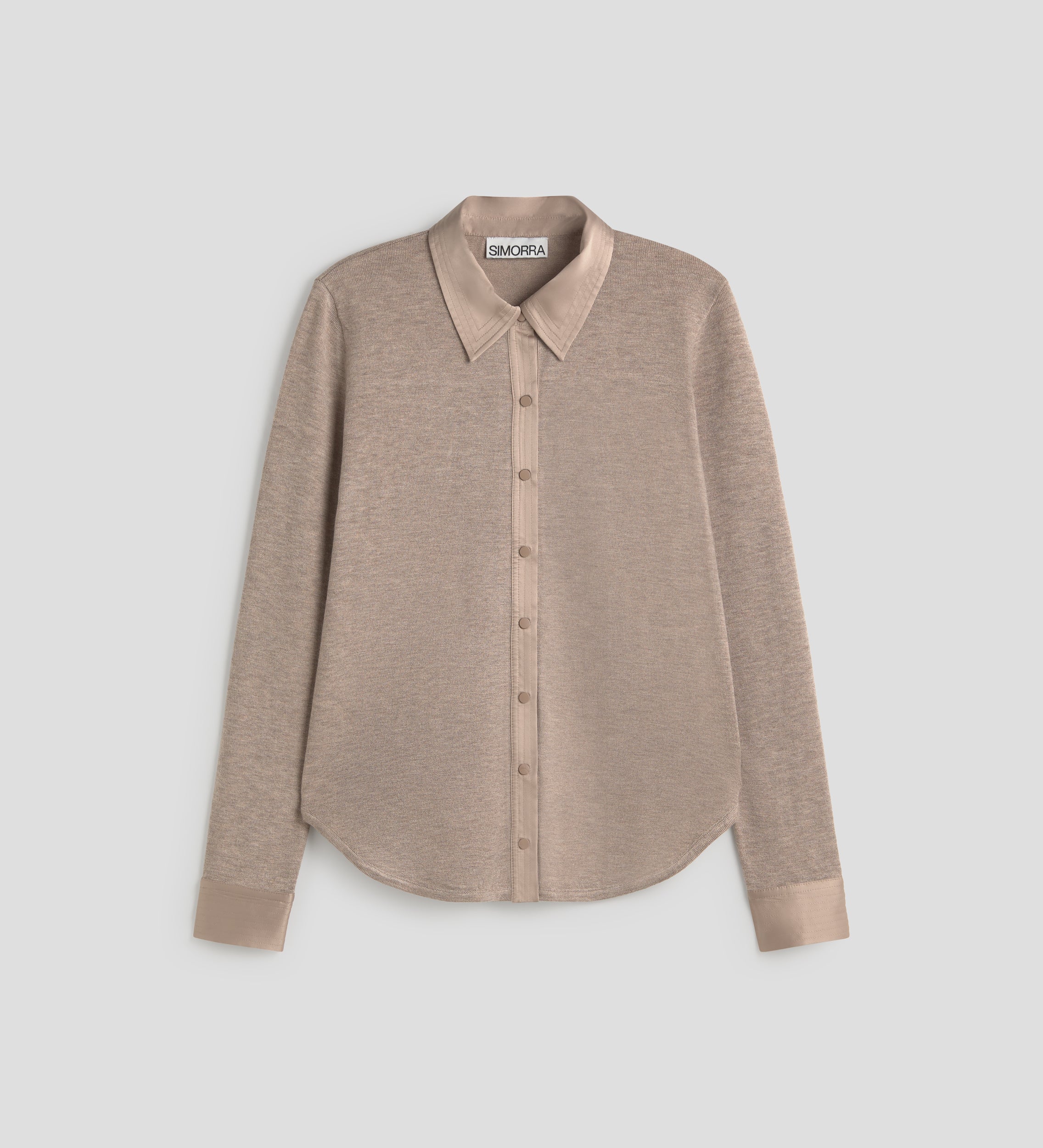 Combined knit shirt