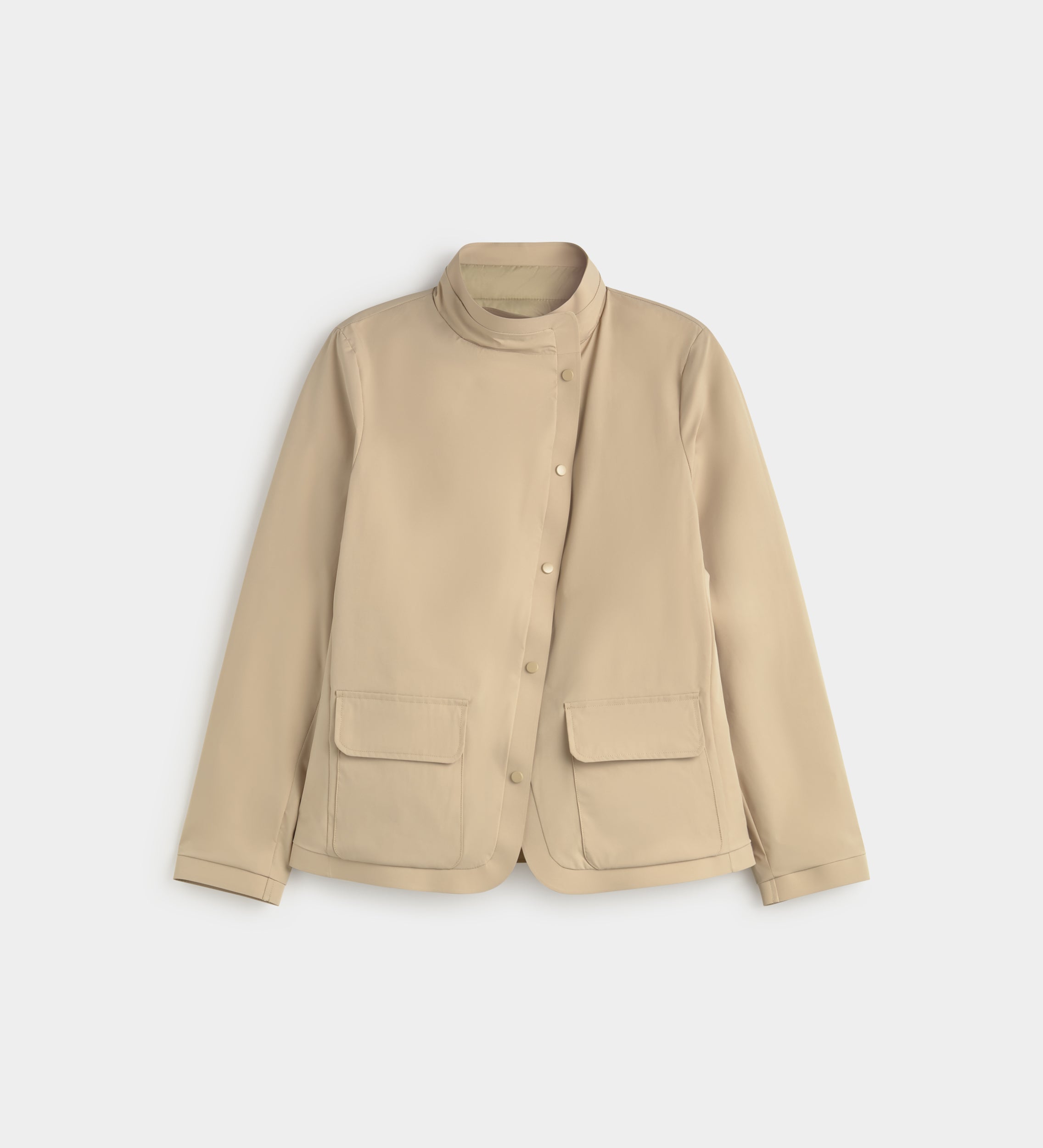 Reversible short puffer jacket