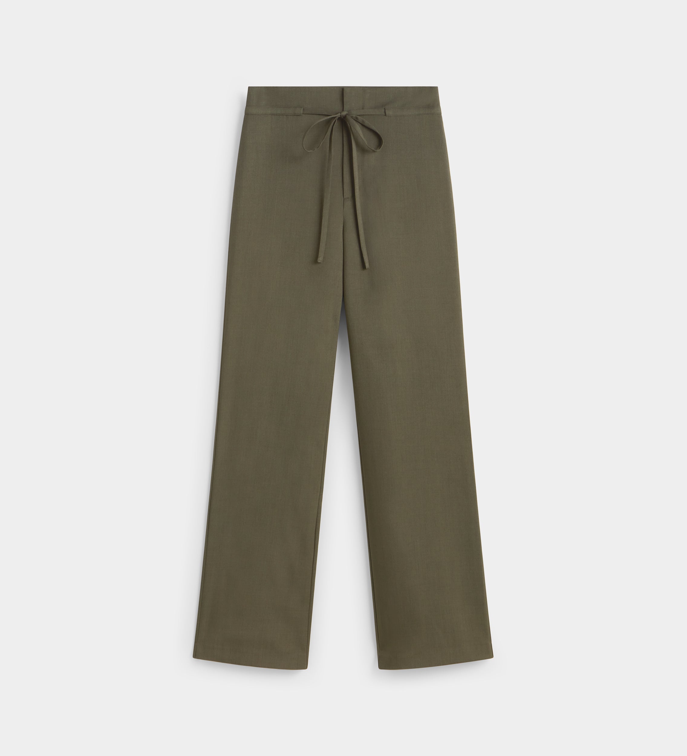 Wide trousers with belt