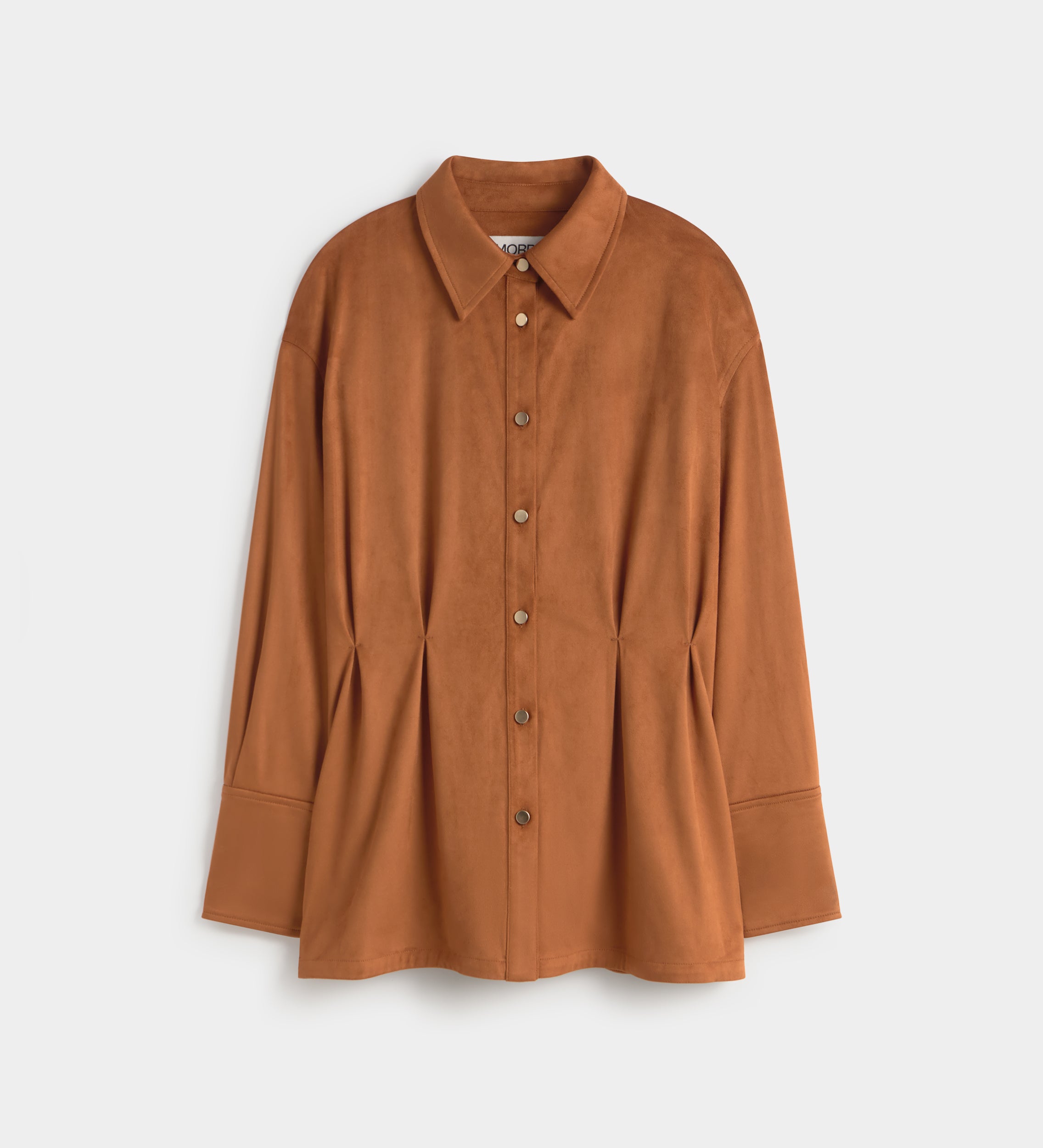 Chemise en suédine à pinces