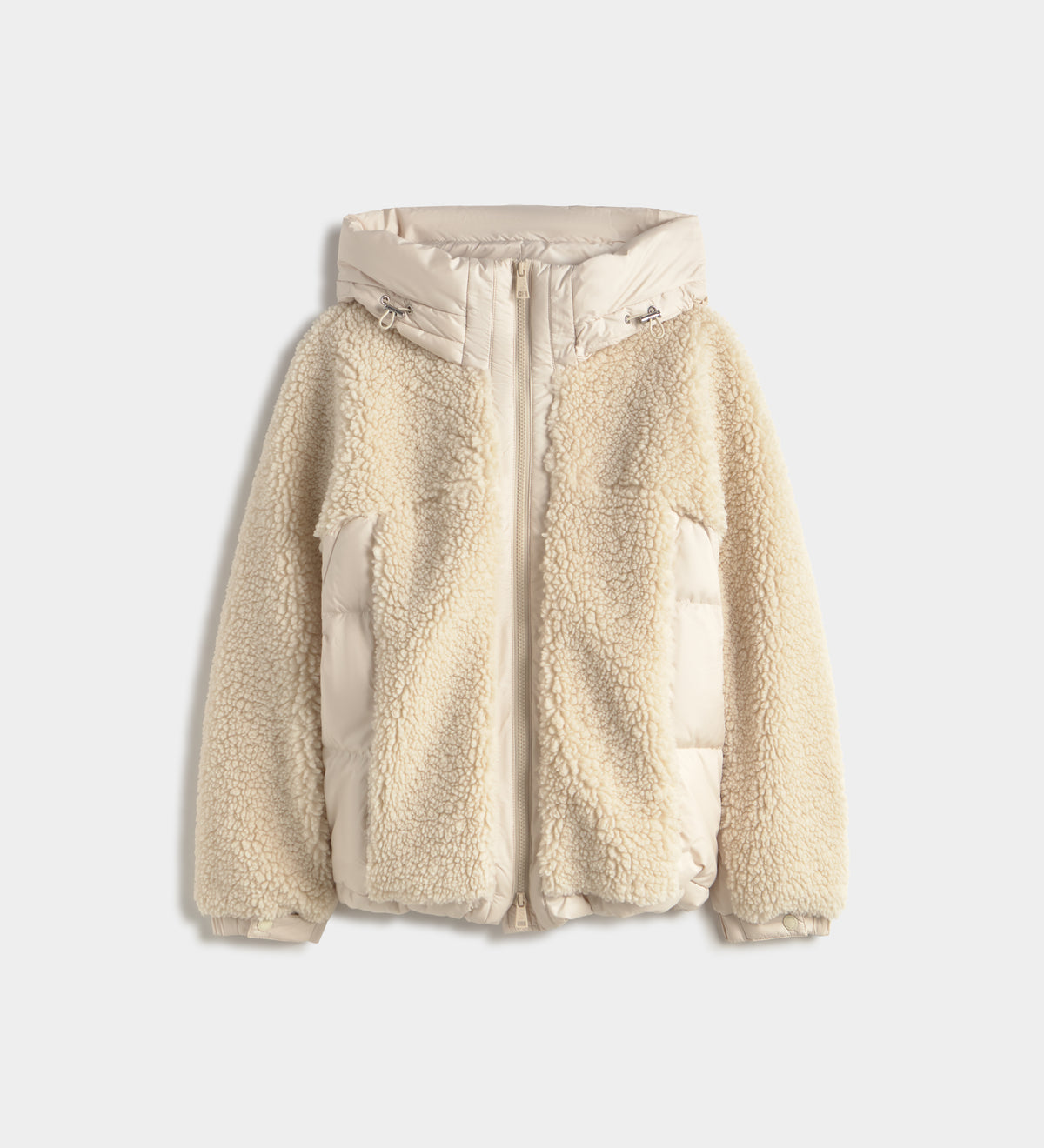 Short two-material parka