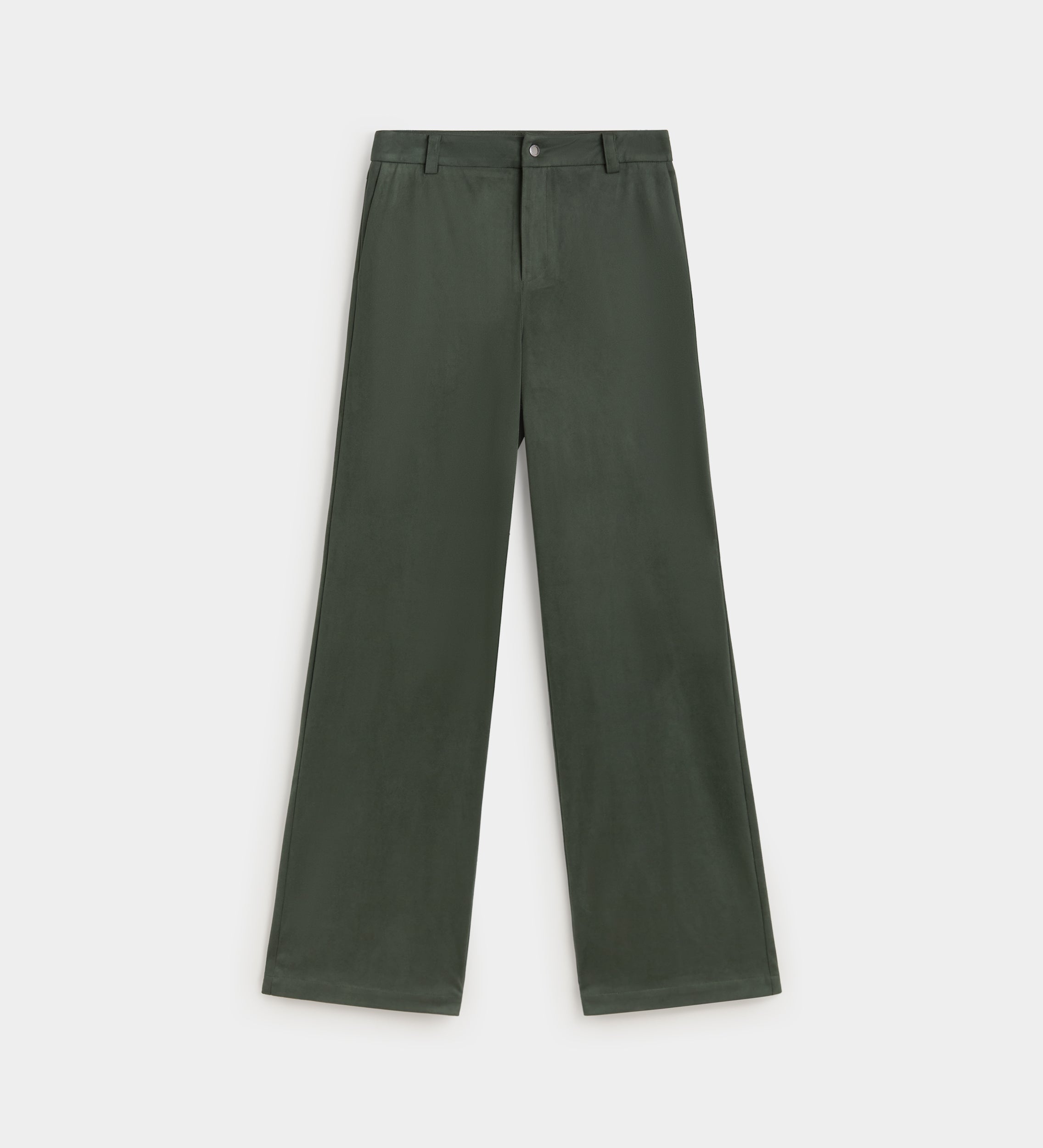 Pantalon droit en suédine