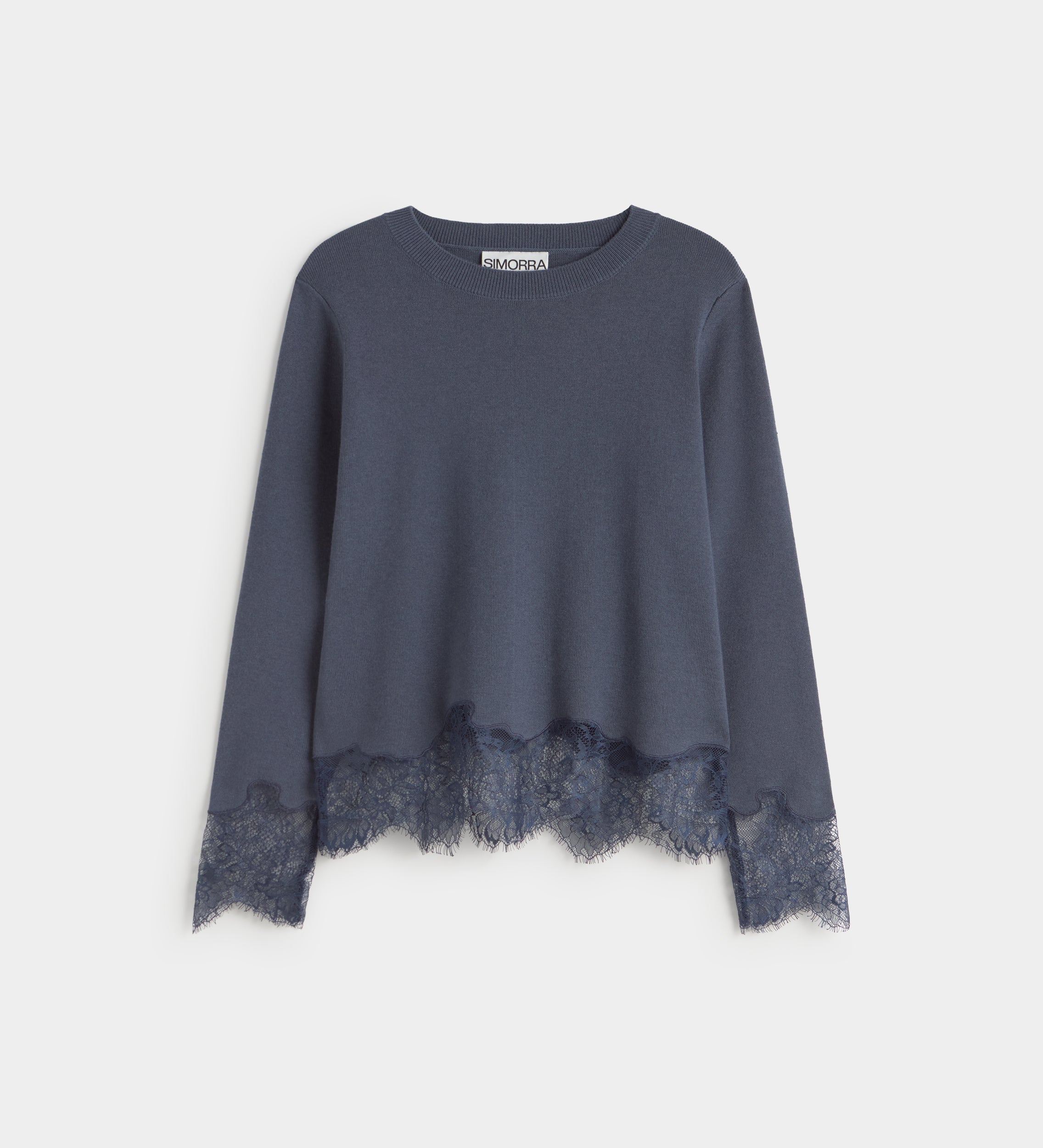 Pull en maille à dentelle