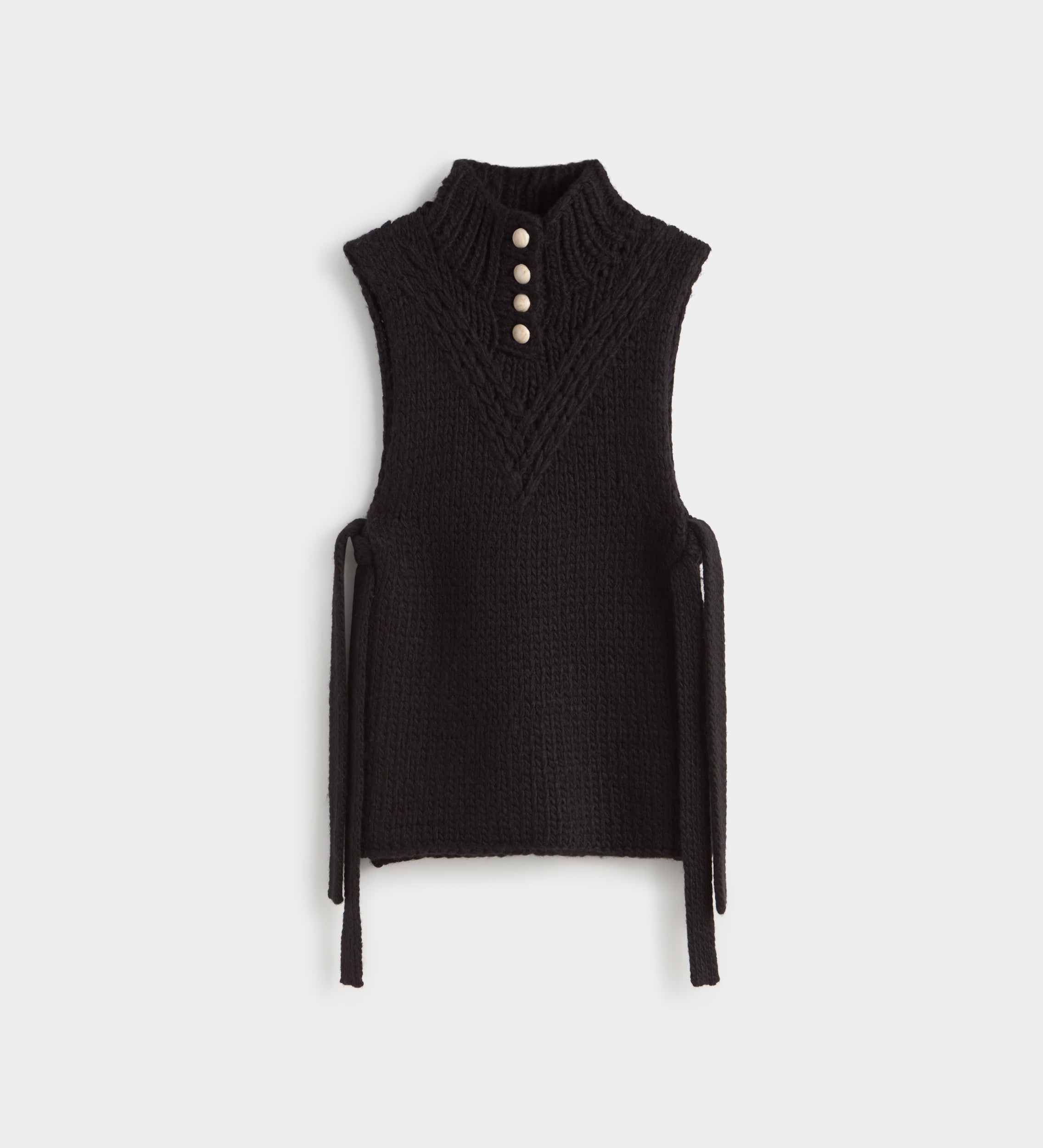 Knit gilet with buttons