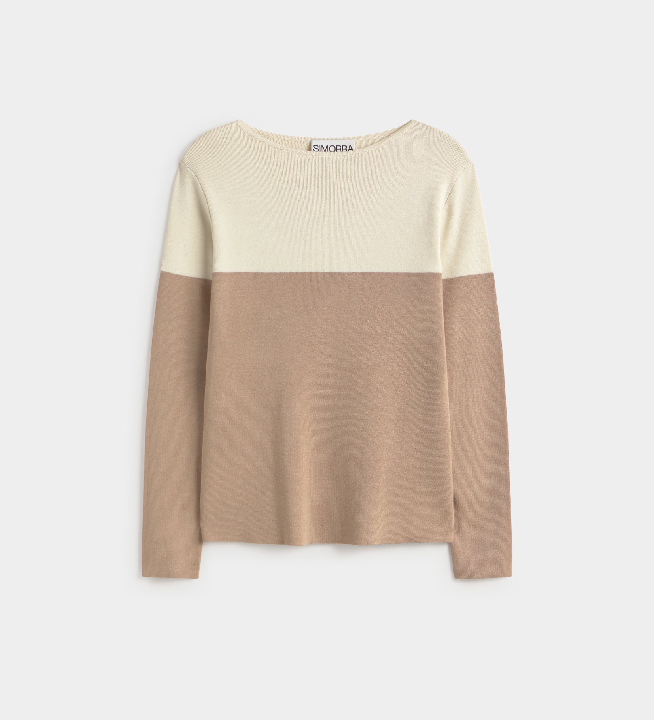 Pull en maille bicolore