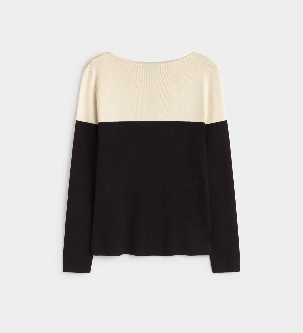 Pull en maille bicolore