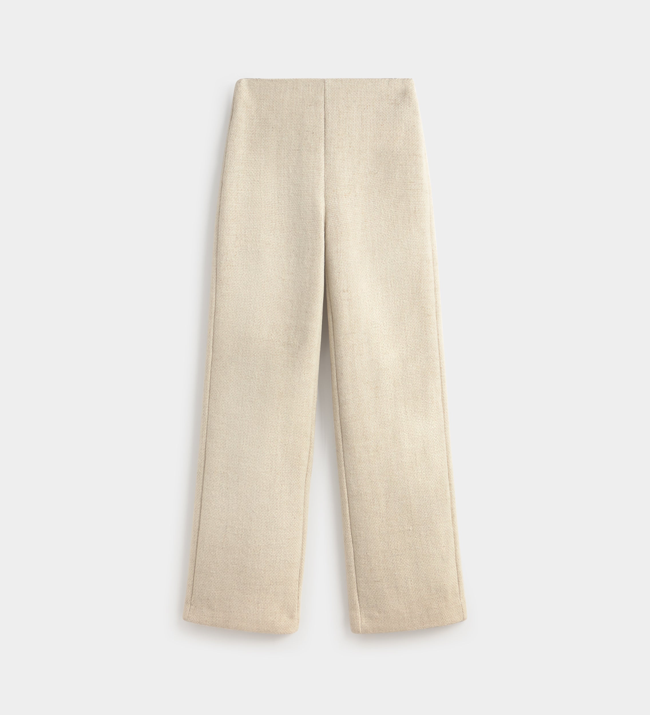 Straight tweed trousers