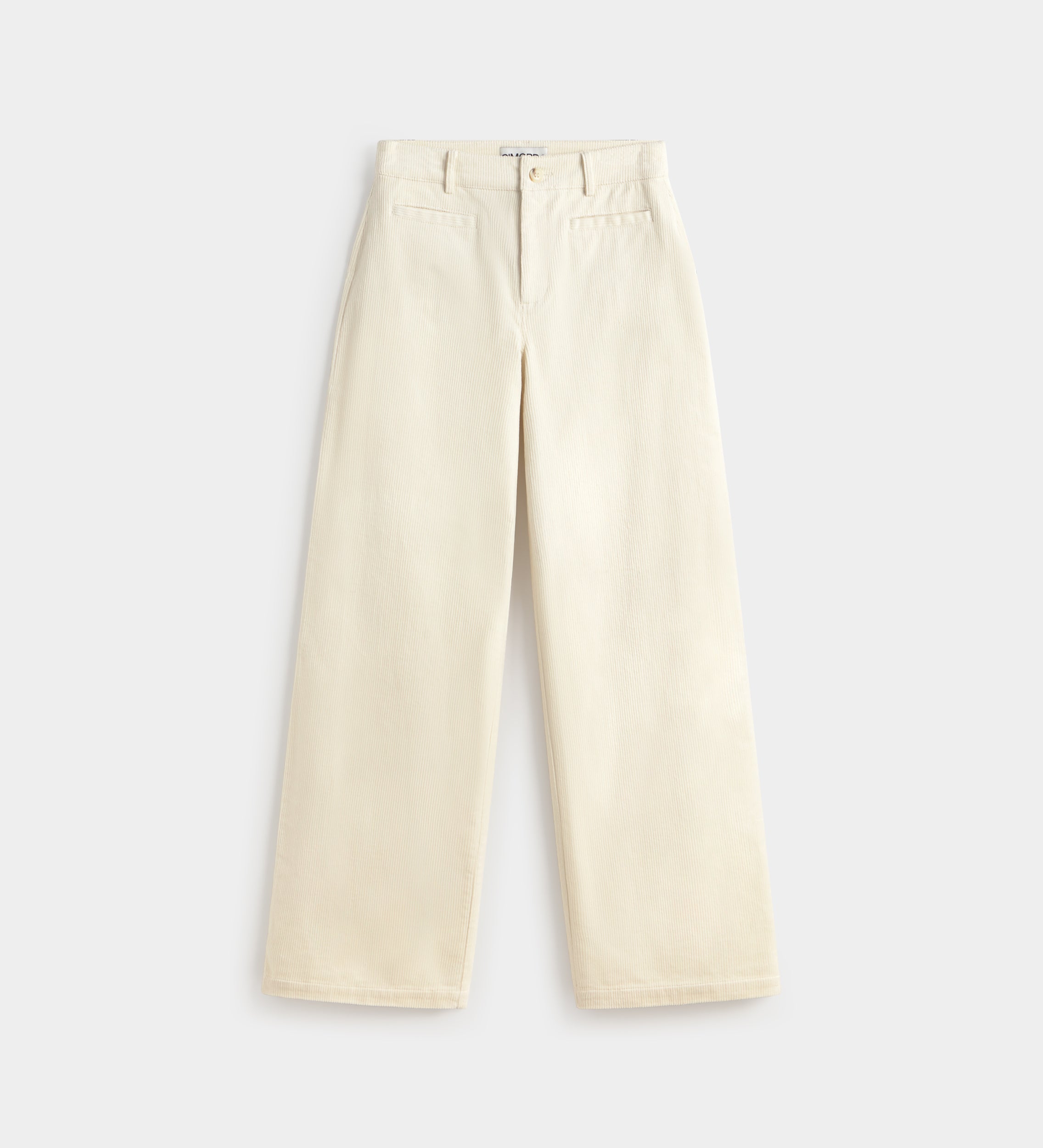 Pantalon droit en velours côtelé