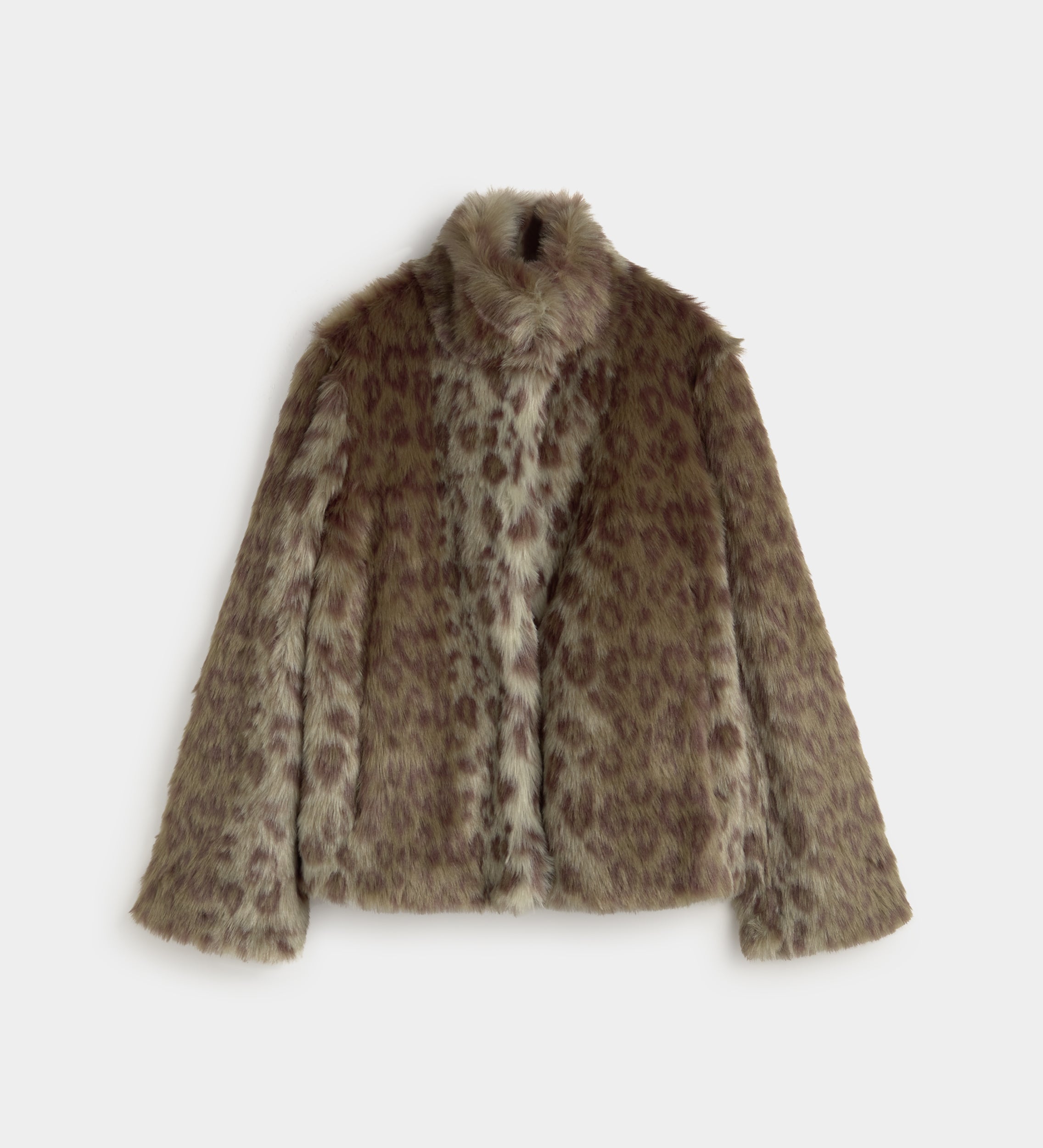 Veste effet fourrure imprimée