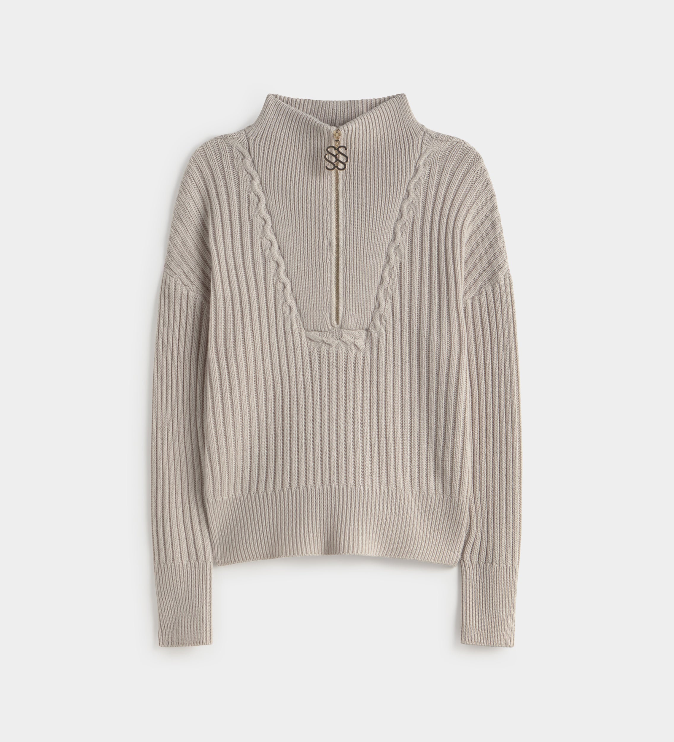 Pull en maille col montant