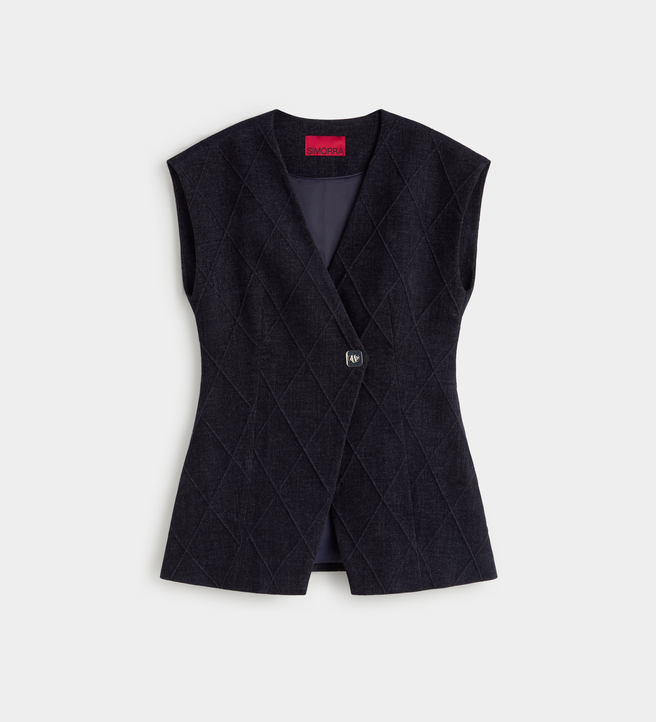 Gilet effet denim