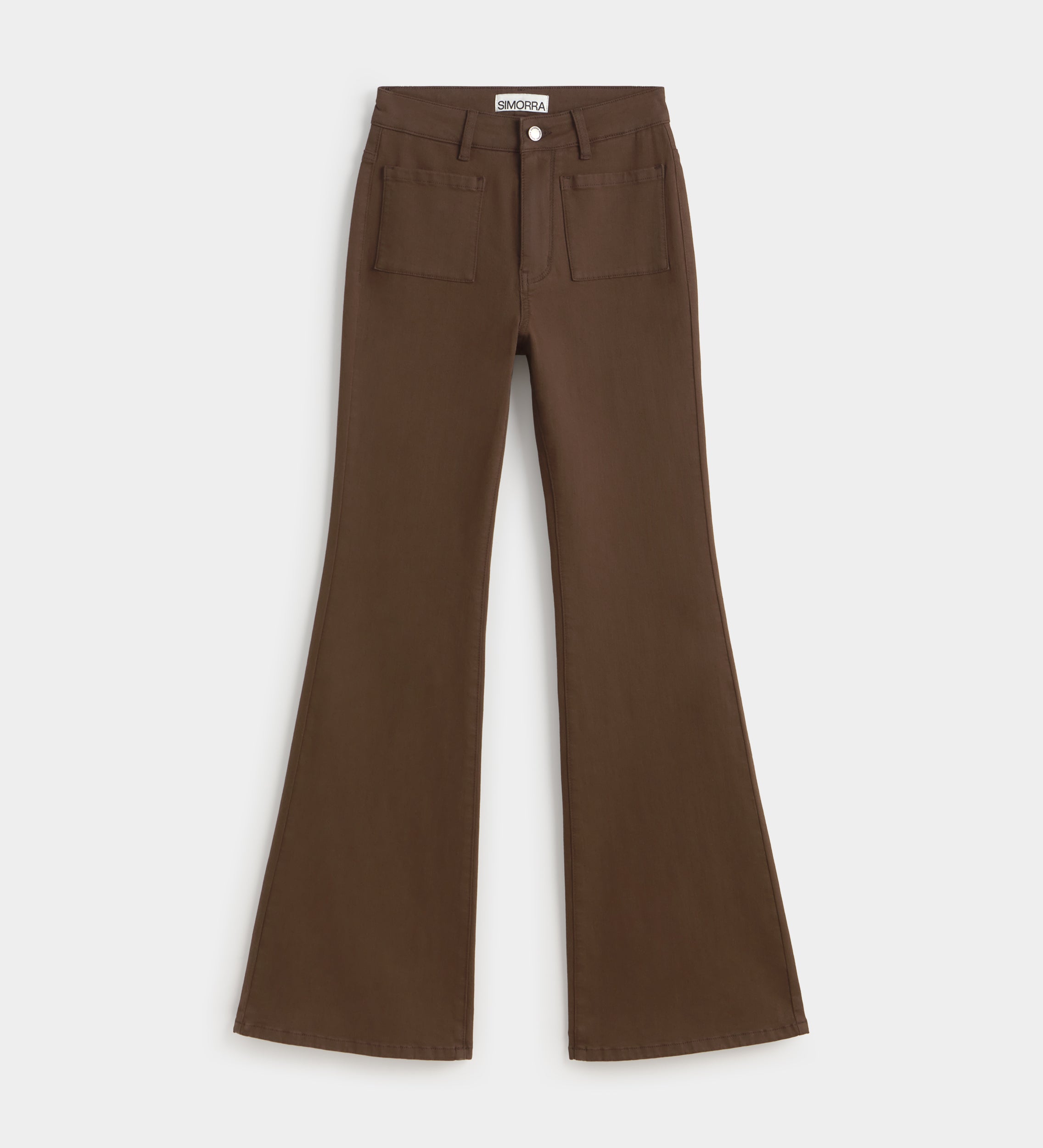 Trousers with patch pockets