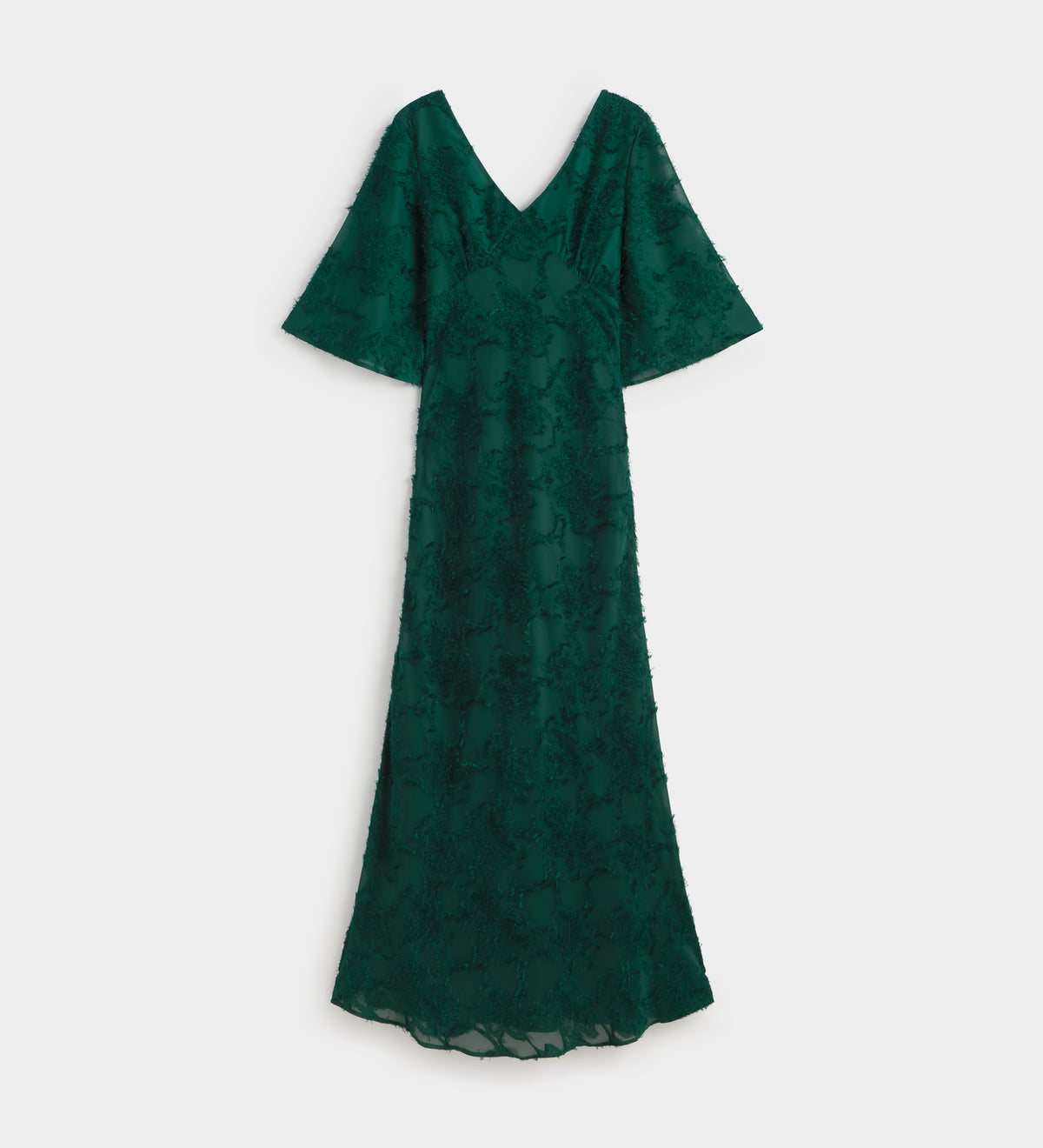 Robe longue en tissu fantaisie