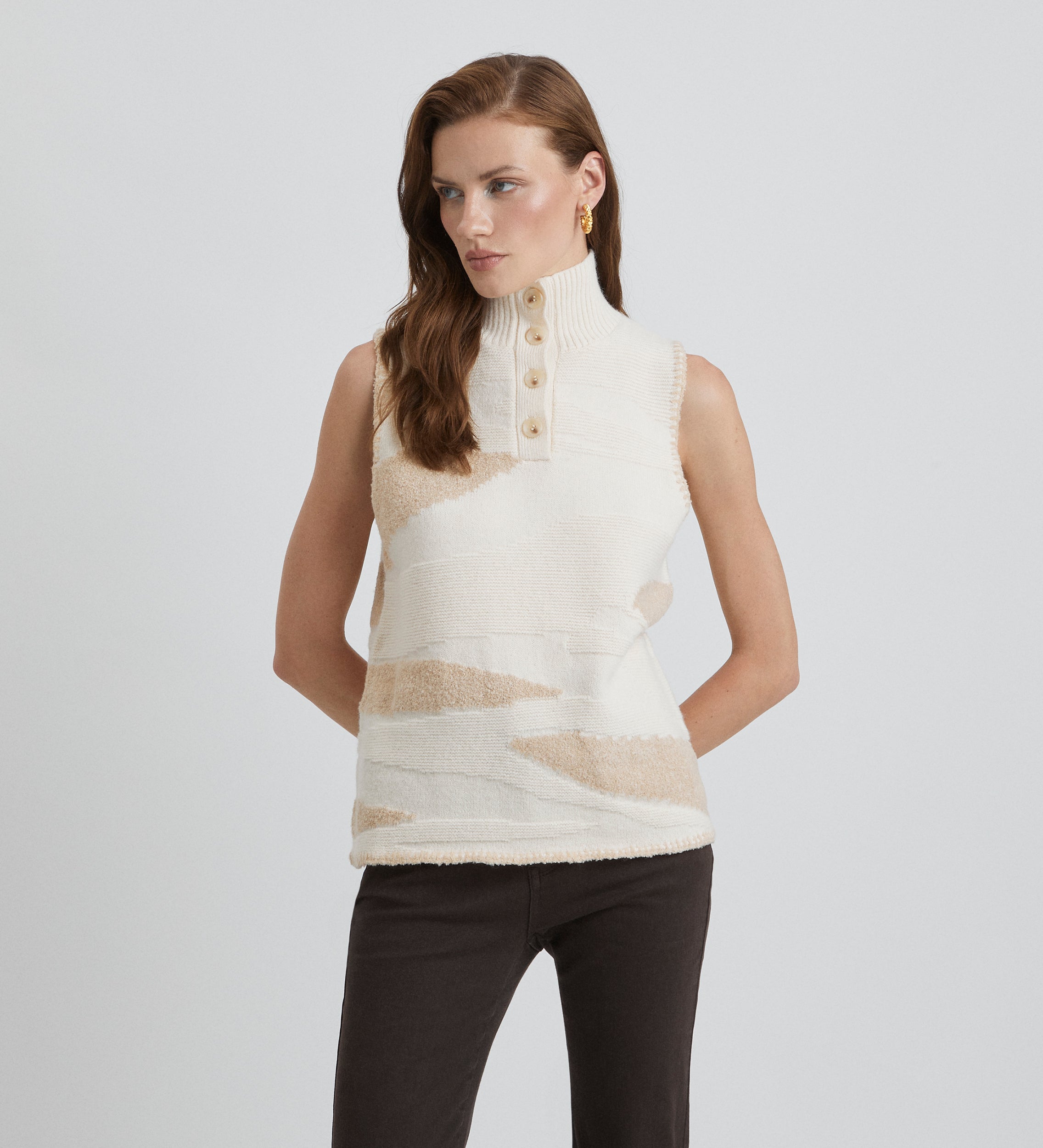 Gilet en maille jacquard