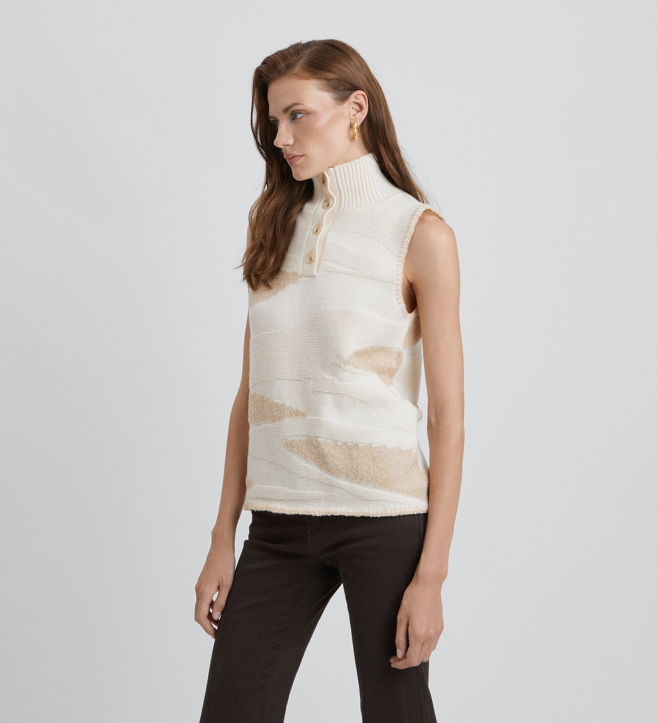 Gilet en maille jacquard