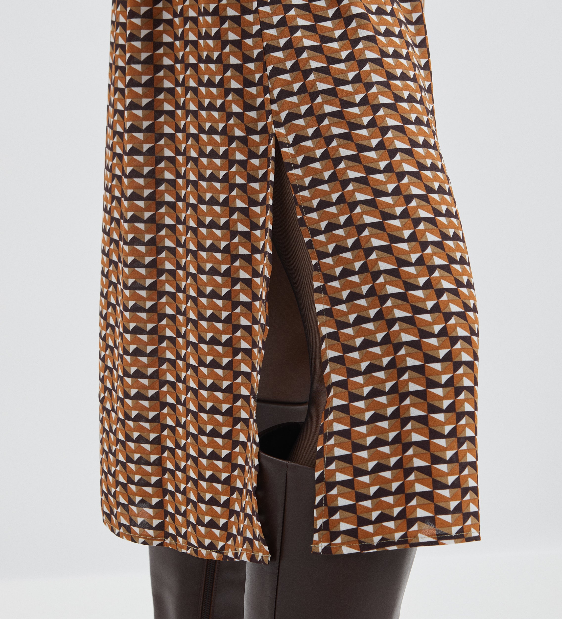 Printed shirt dress