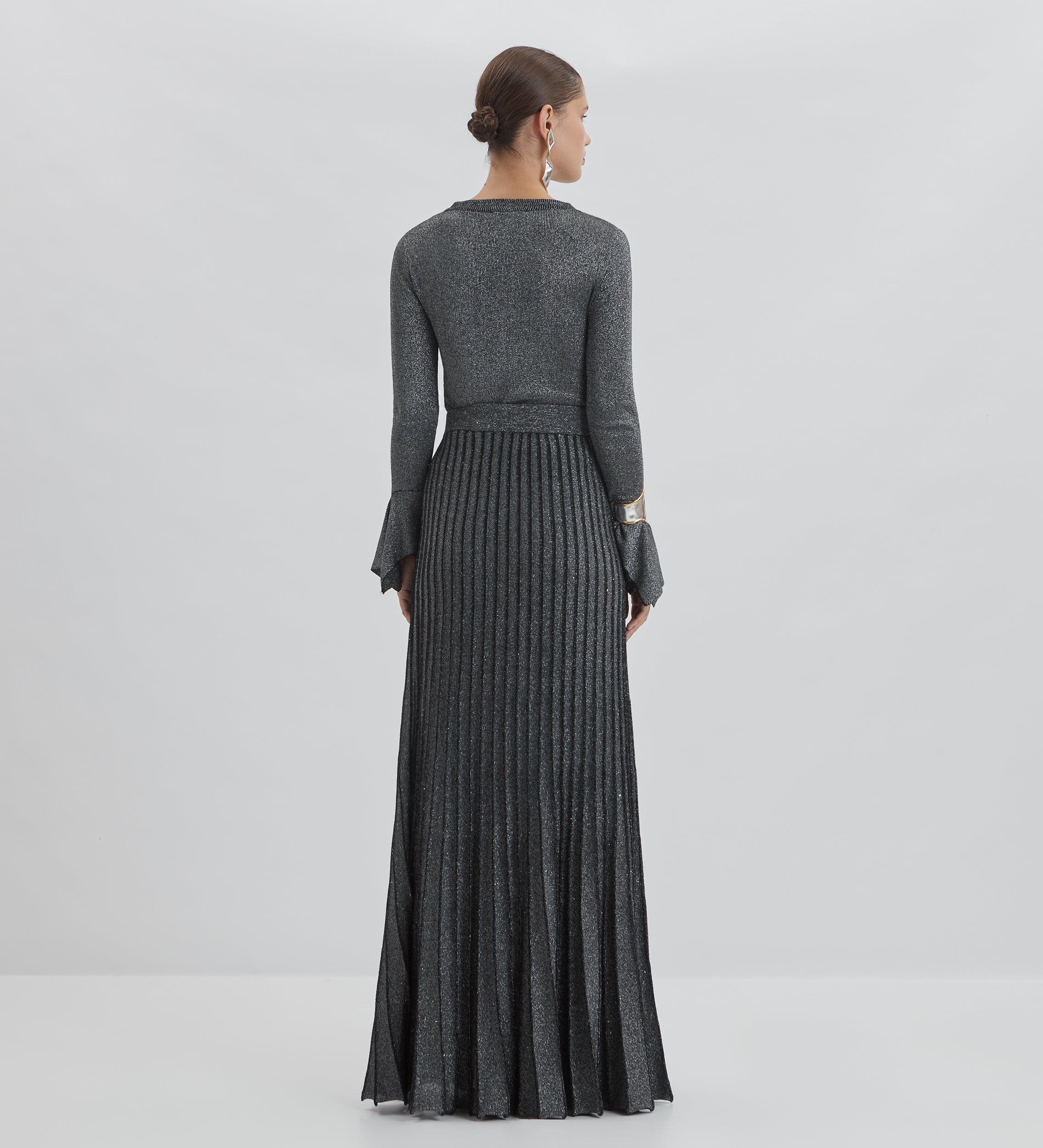 Jupe en tricot métallisé