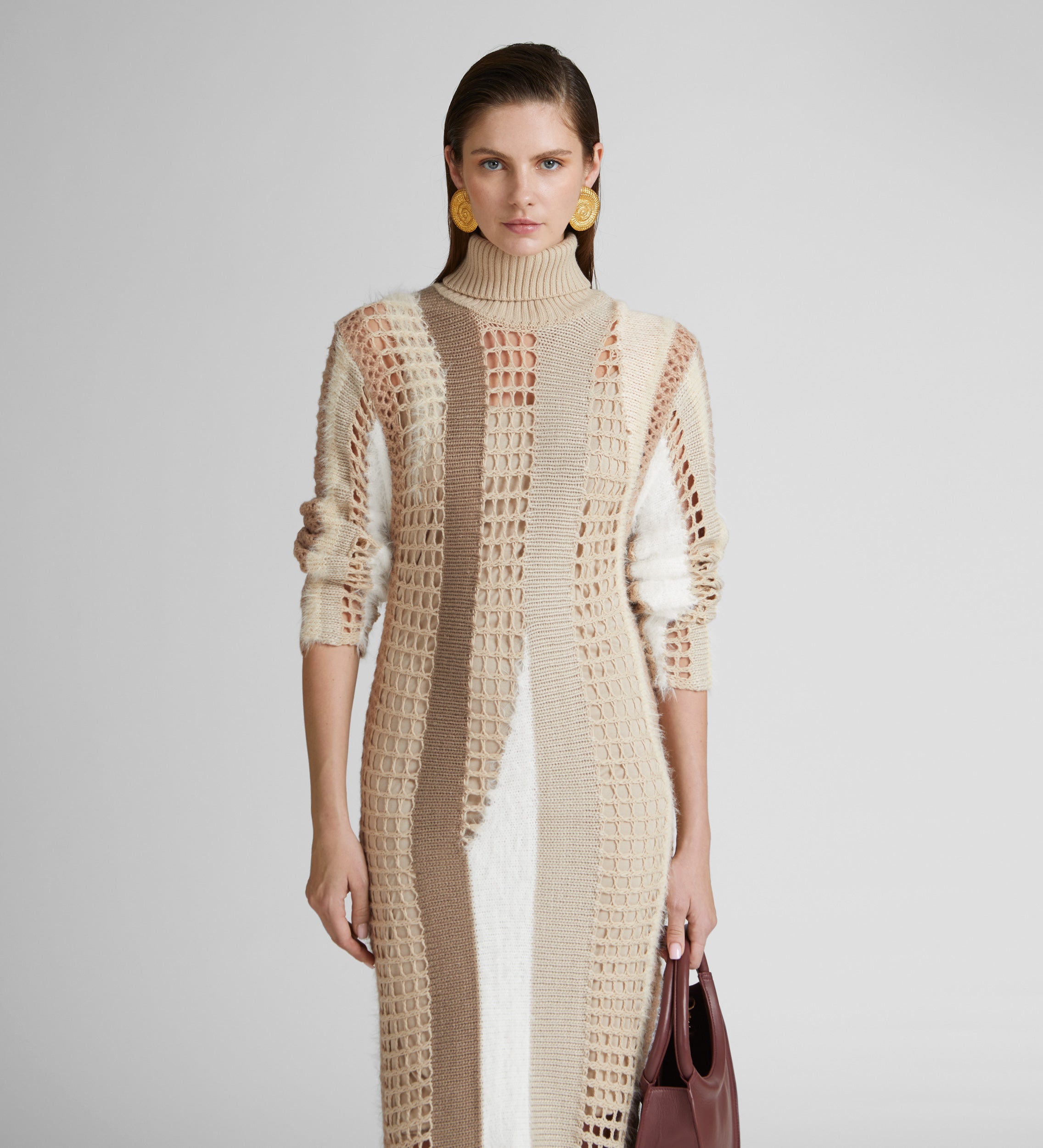 Robe cygne tricotée