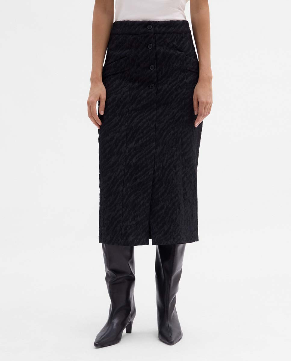 Jacquard pencil skirt