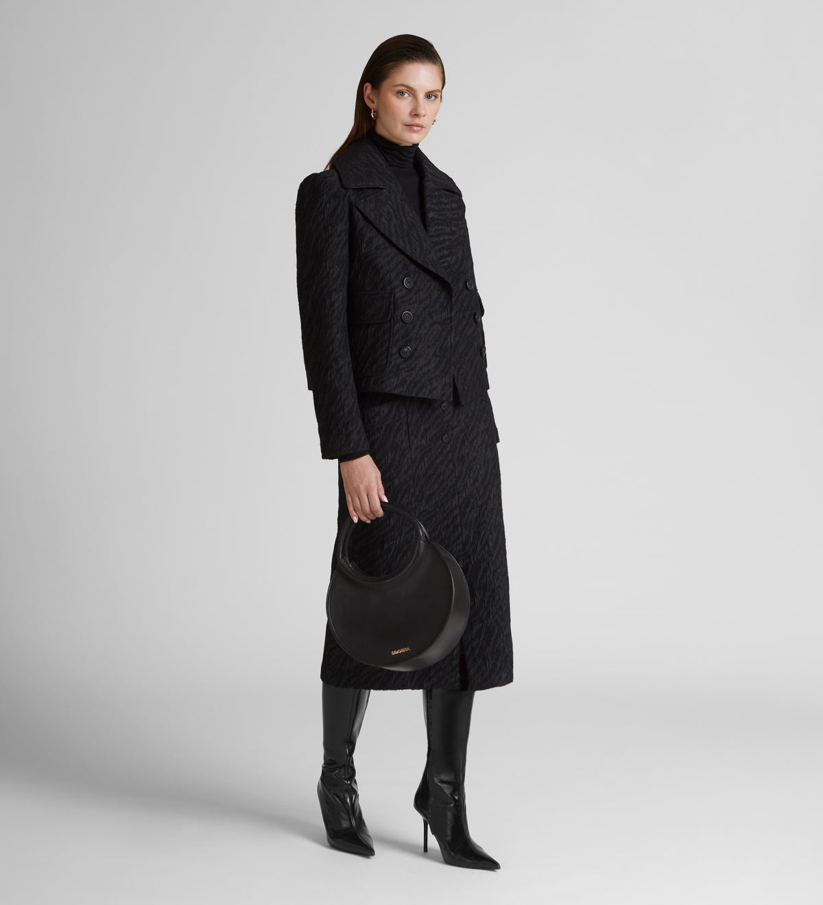 Double-breasted lapel jacket