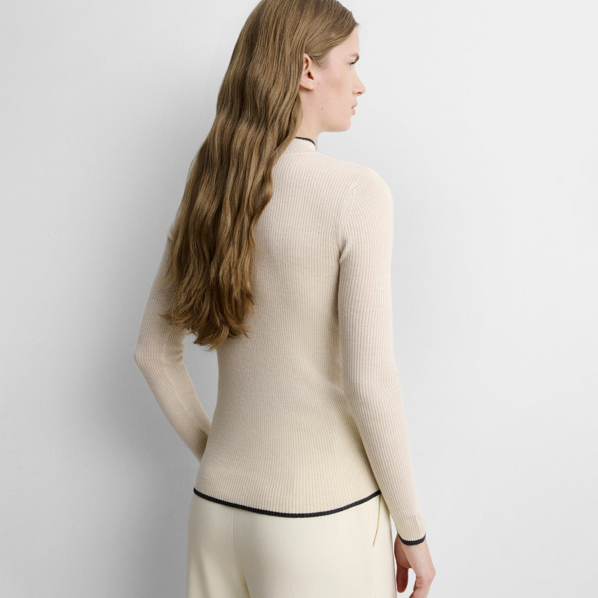 Ribbed knit sweater