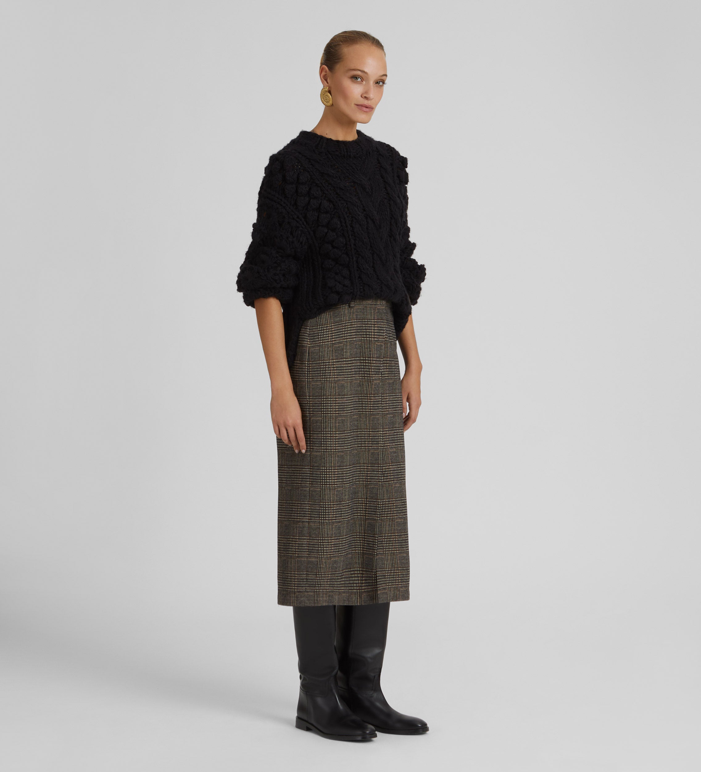 Jacquard knit skirt