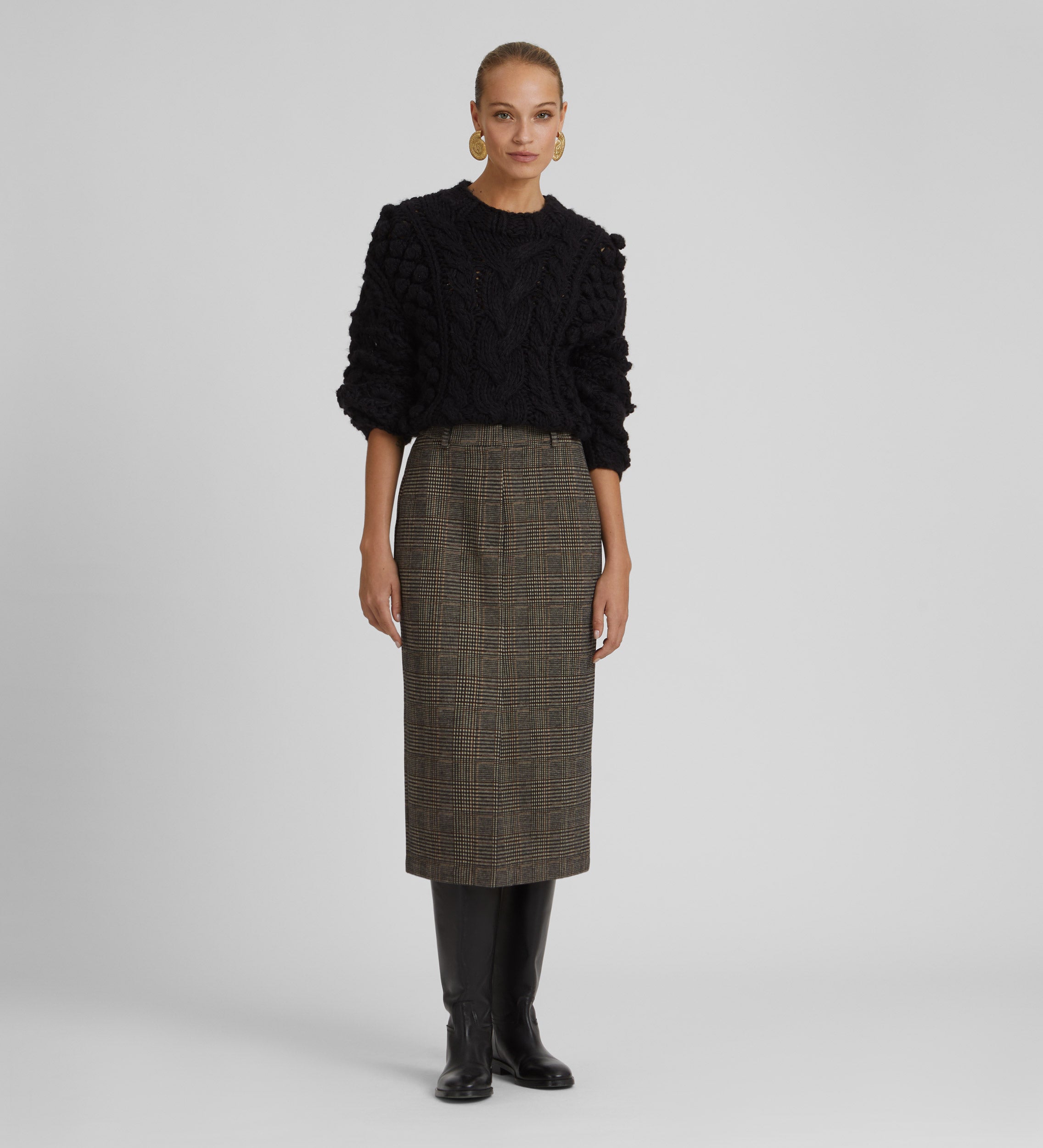 Jacquard knit skirt