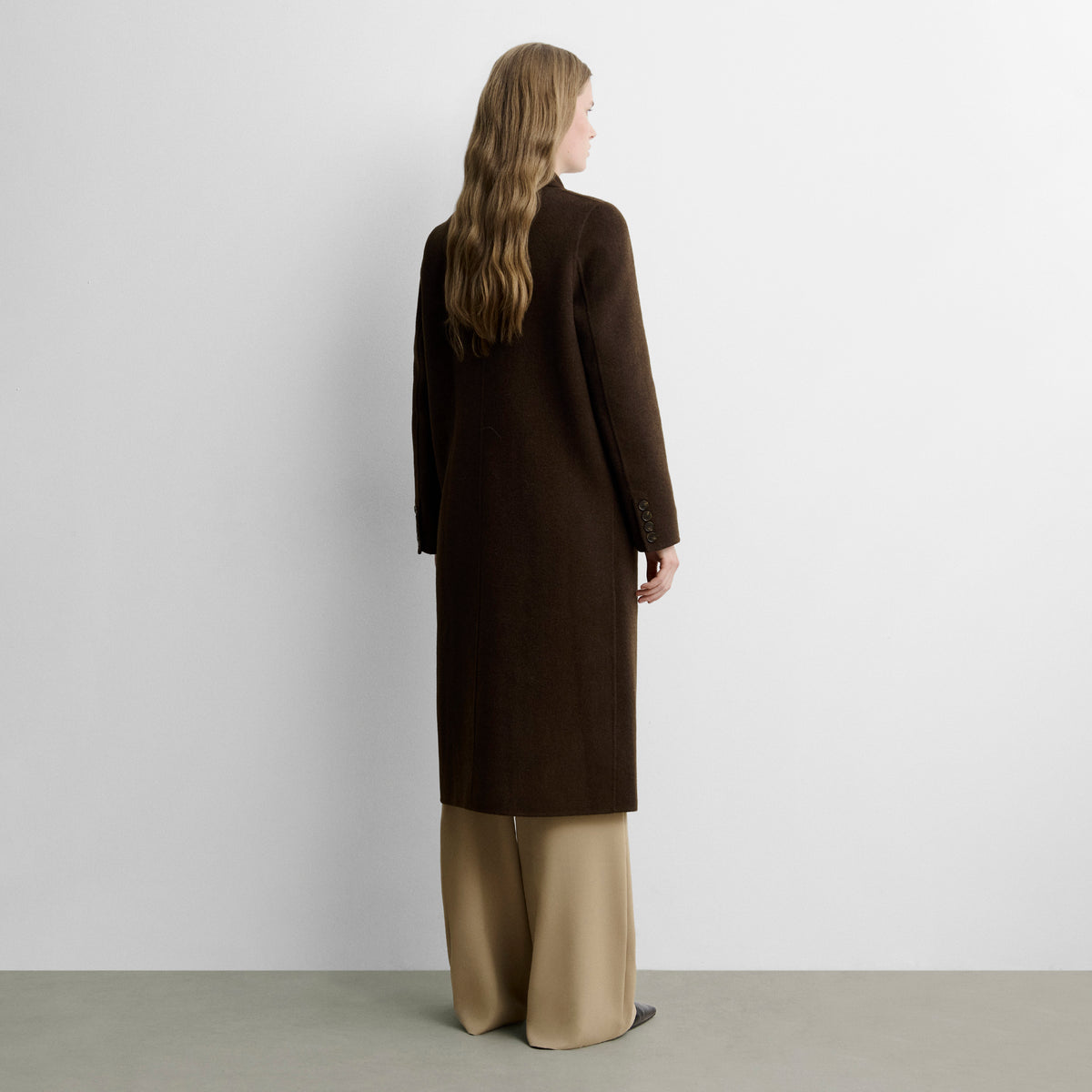 Long double-breasted coat