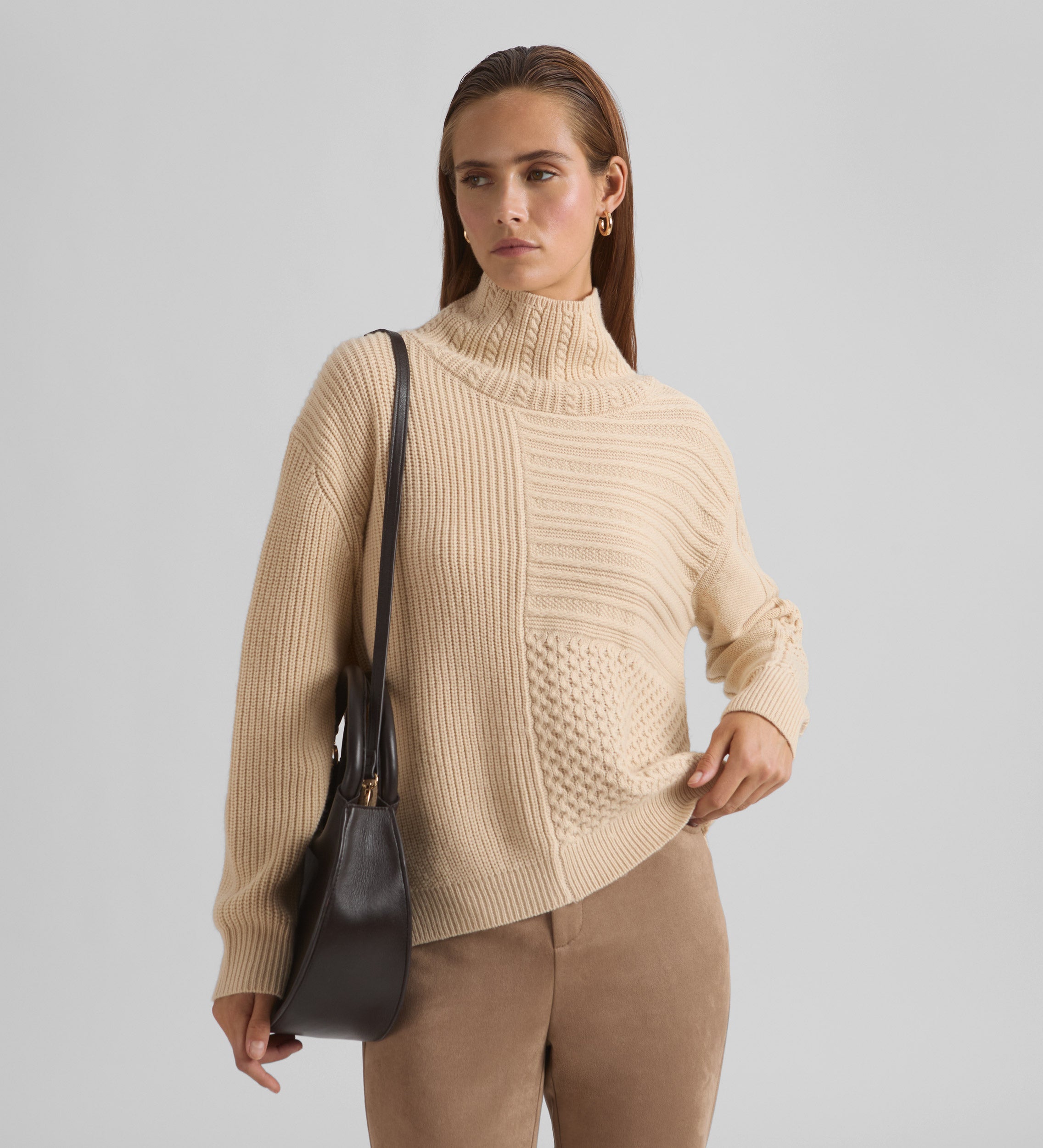 High neck sweater
