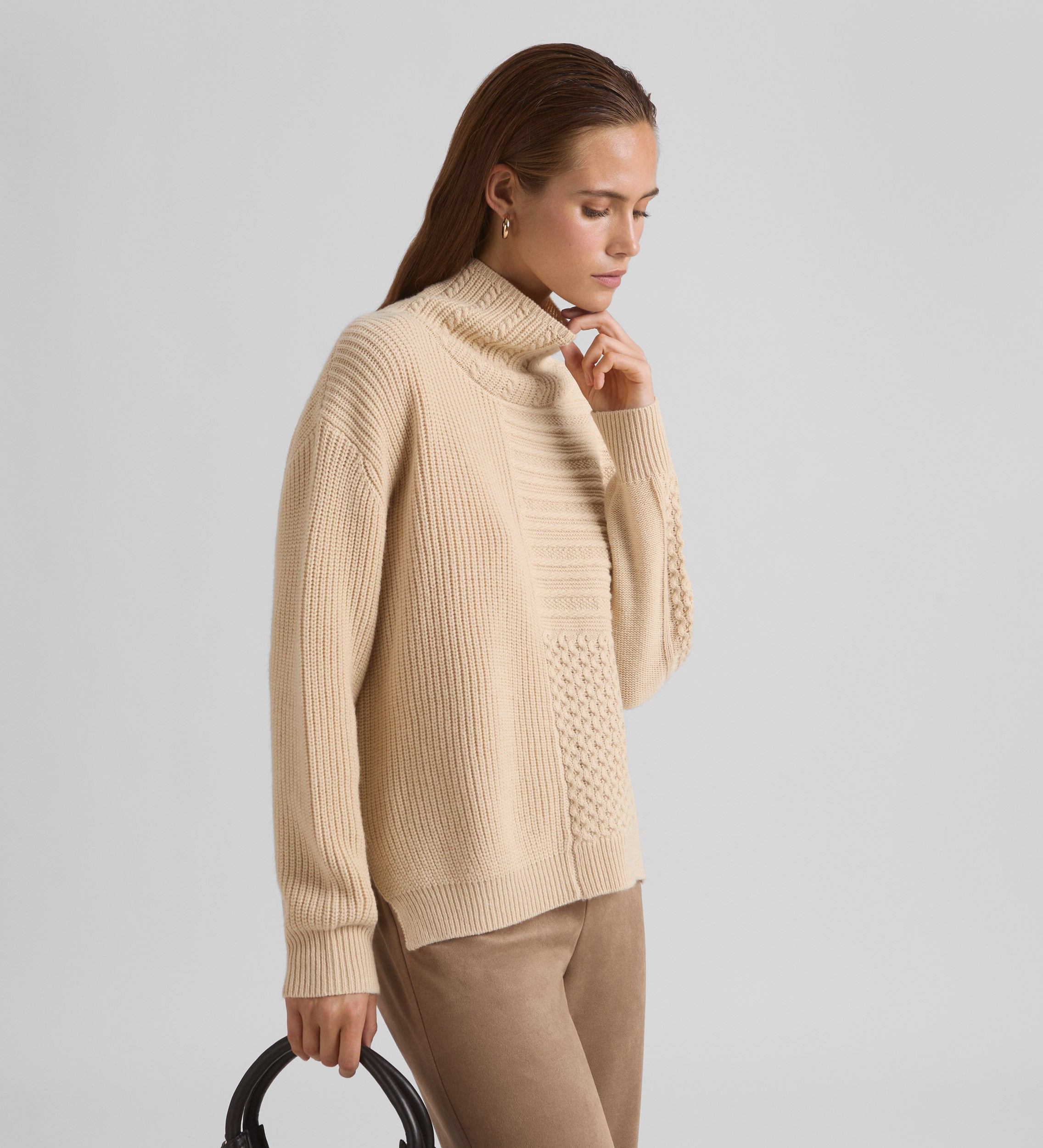 High neck sweater