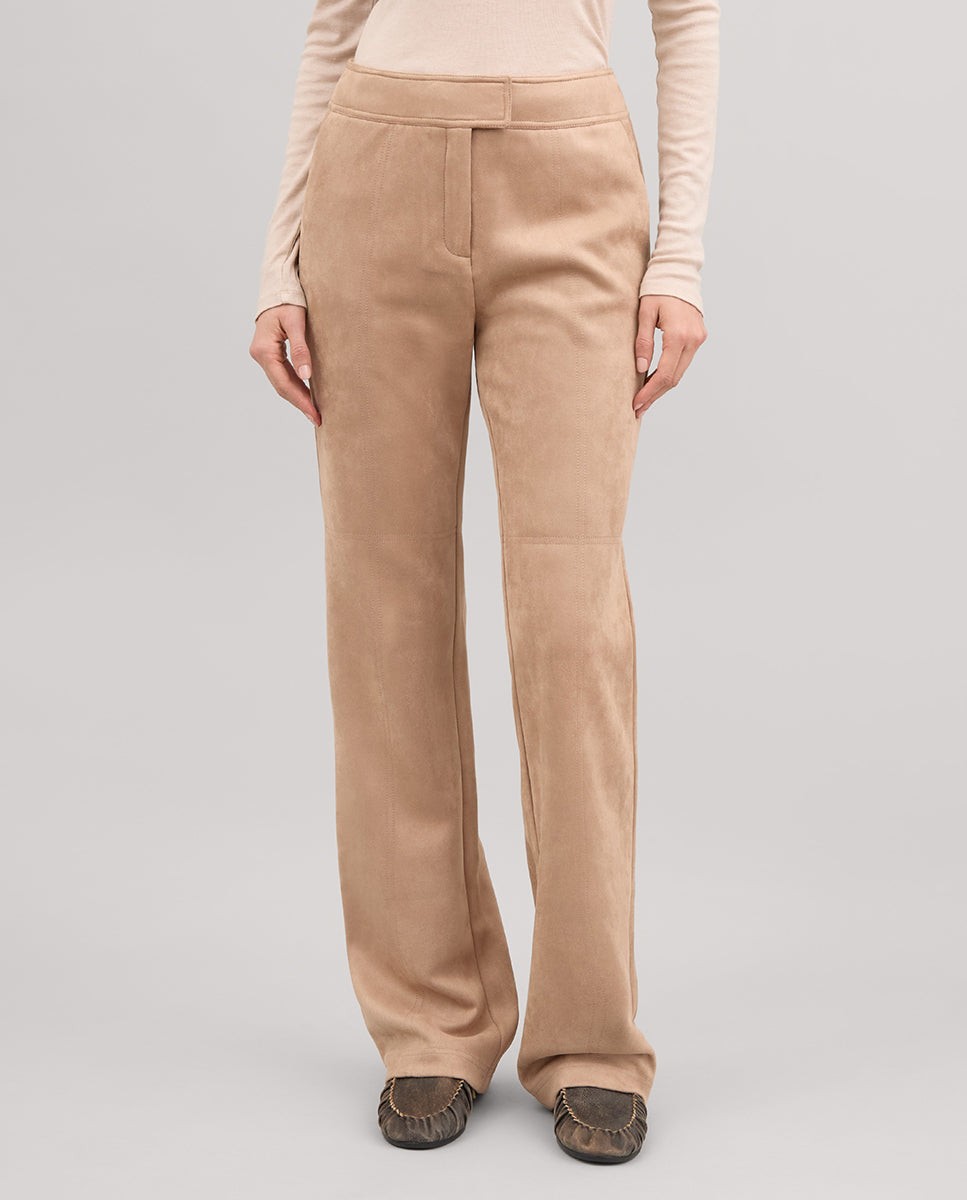 Pantalon en daim avec coutures