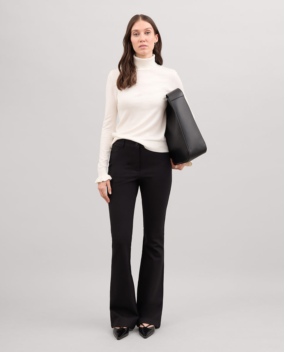 Pantalon élastique évasé