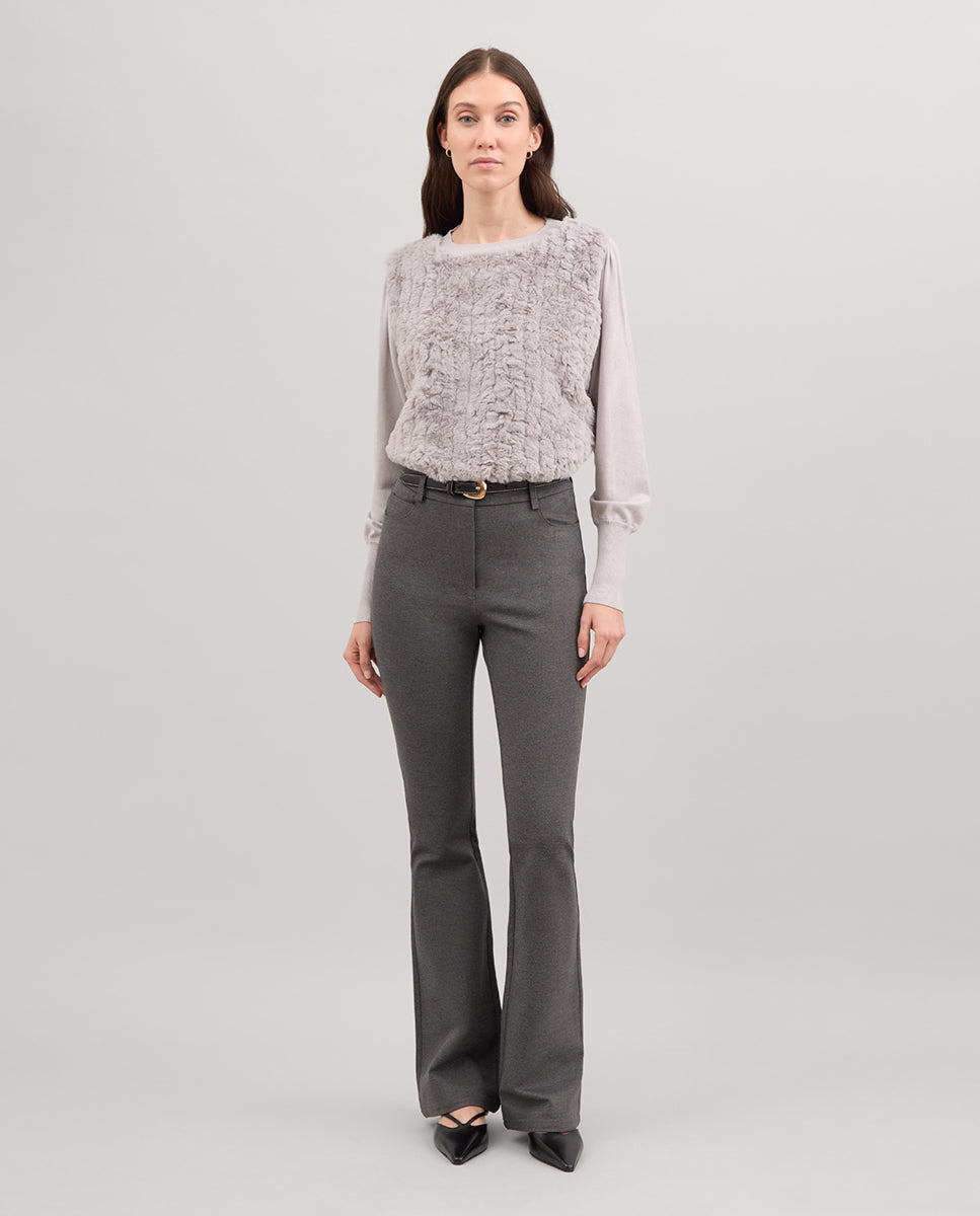 Pantalón elástico acampanado
