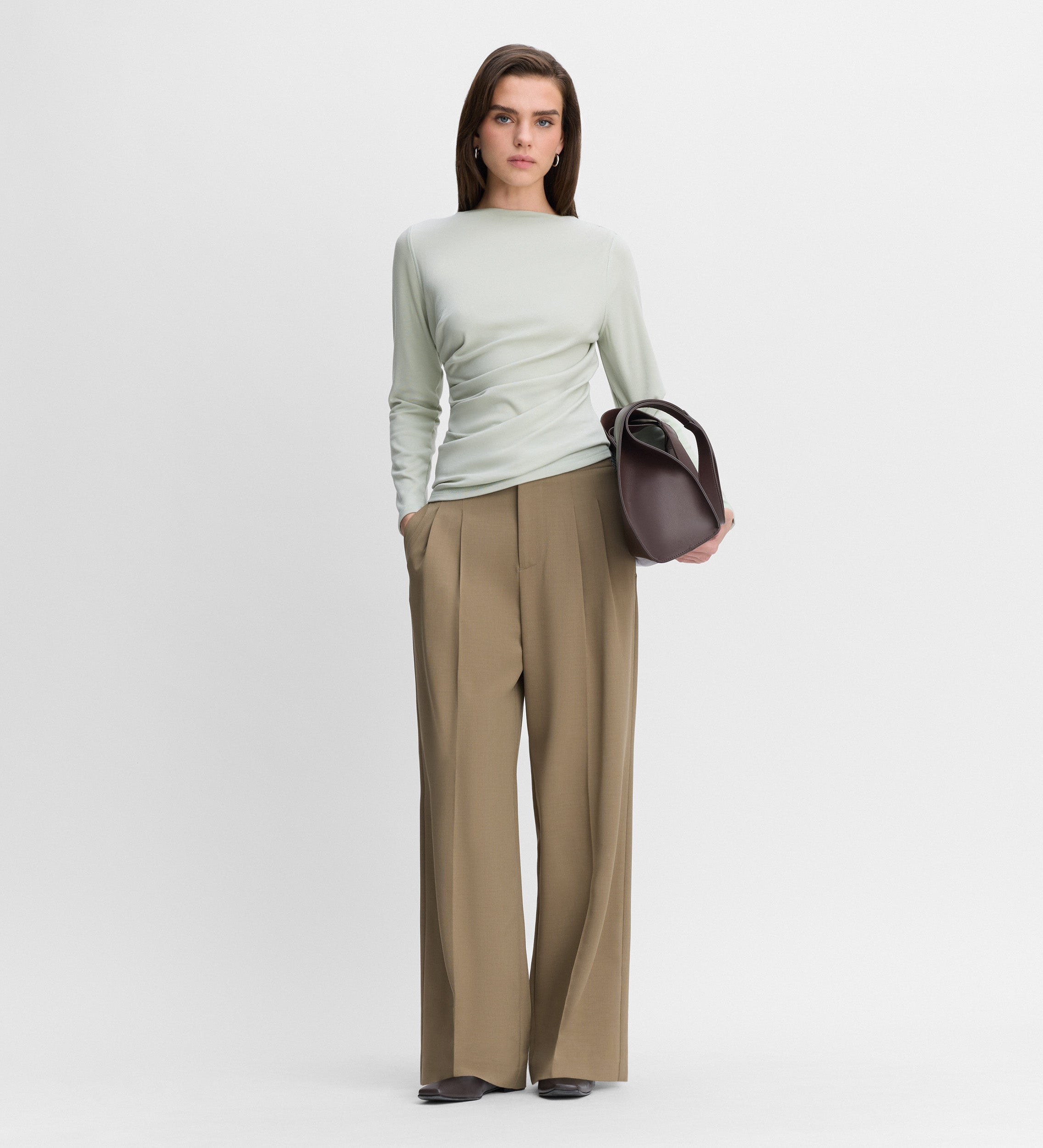 Pantalon long plissé