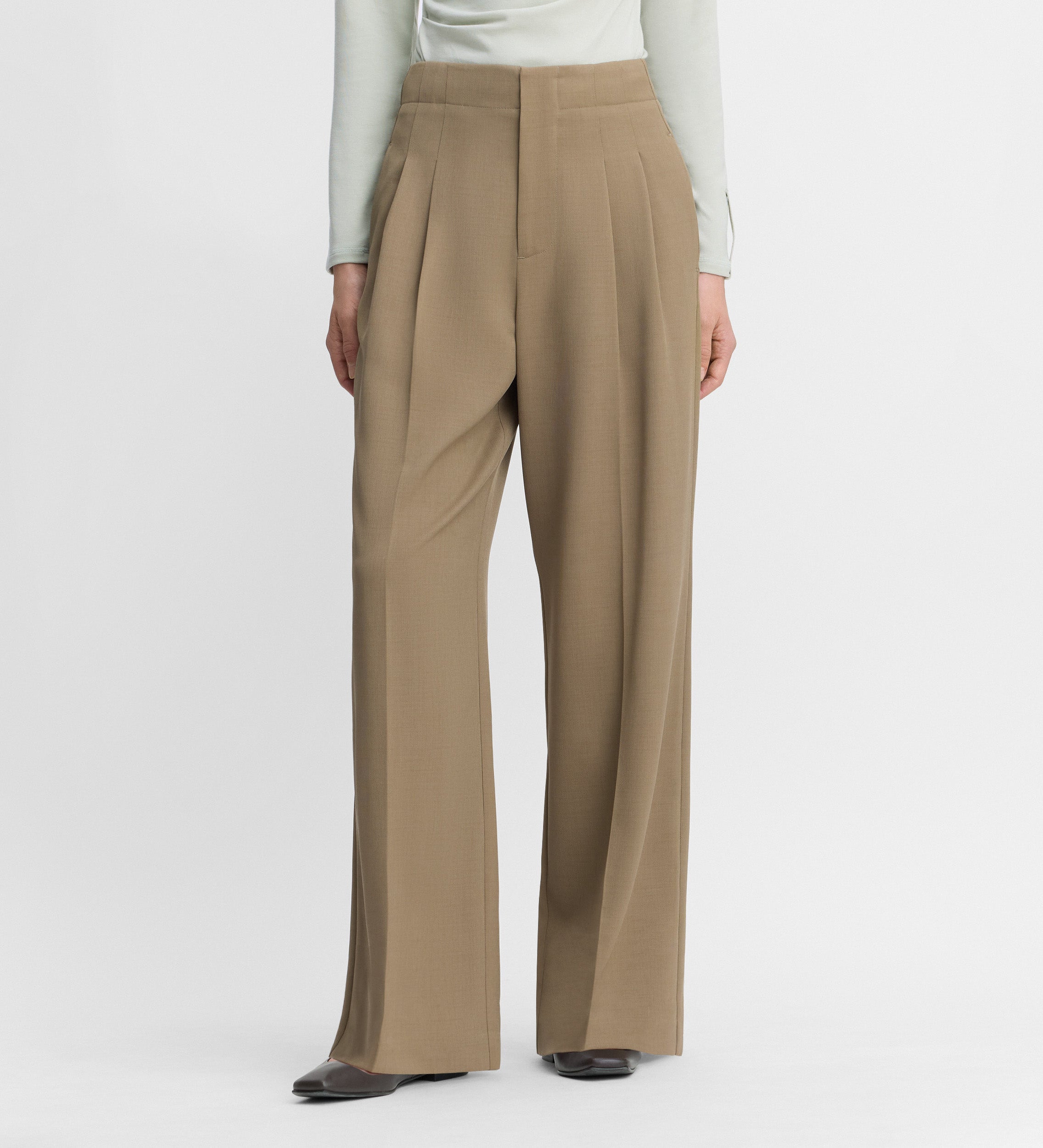 Pantalon long plissé