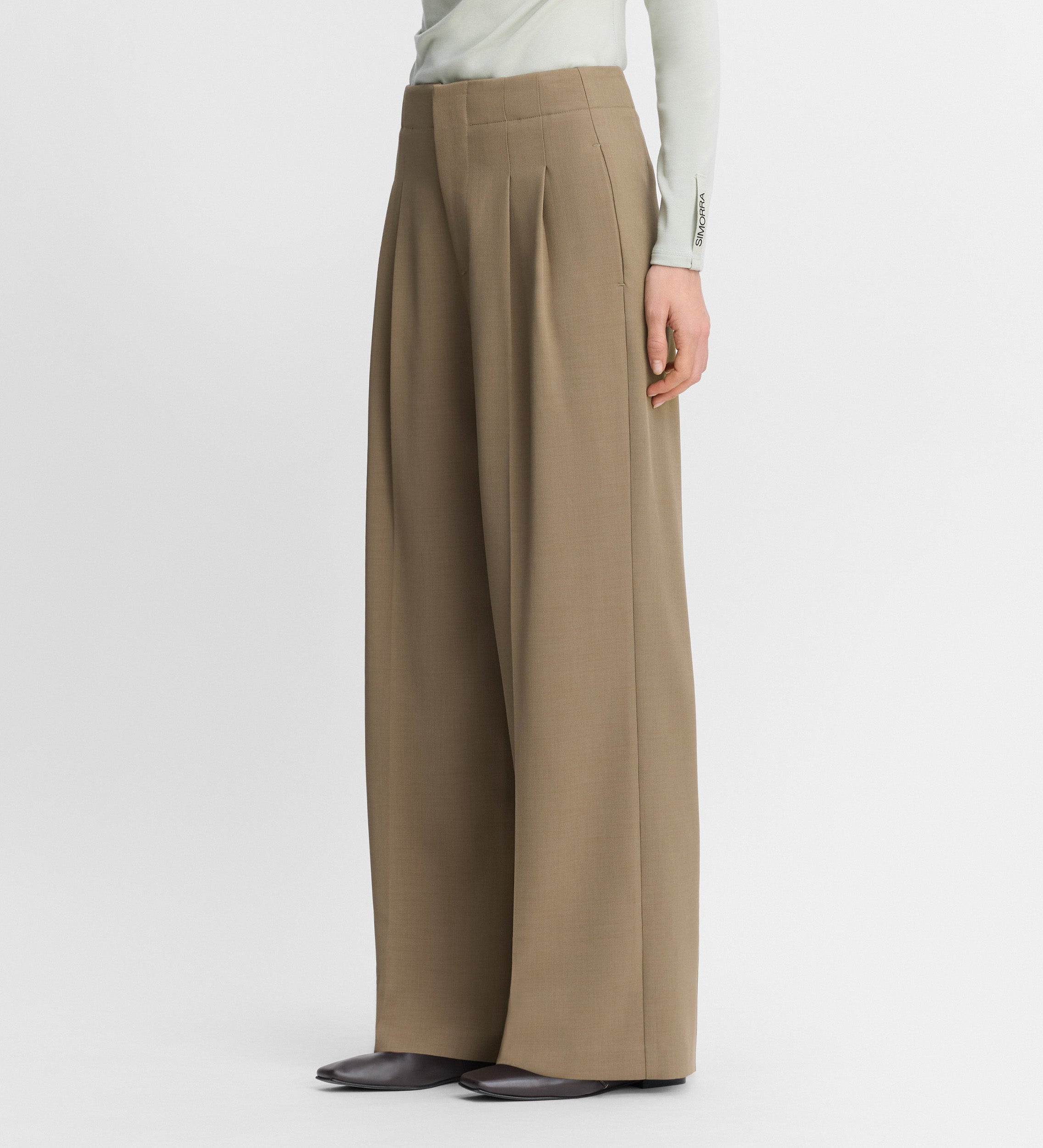 Pantalon long plissé