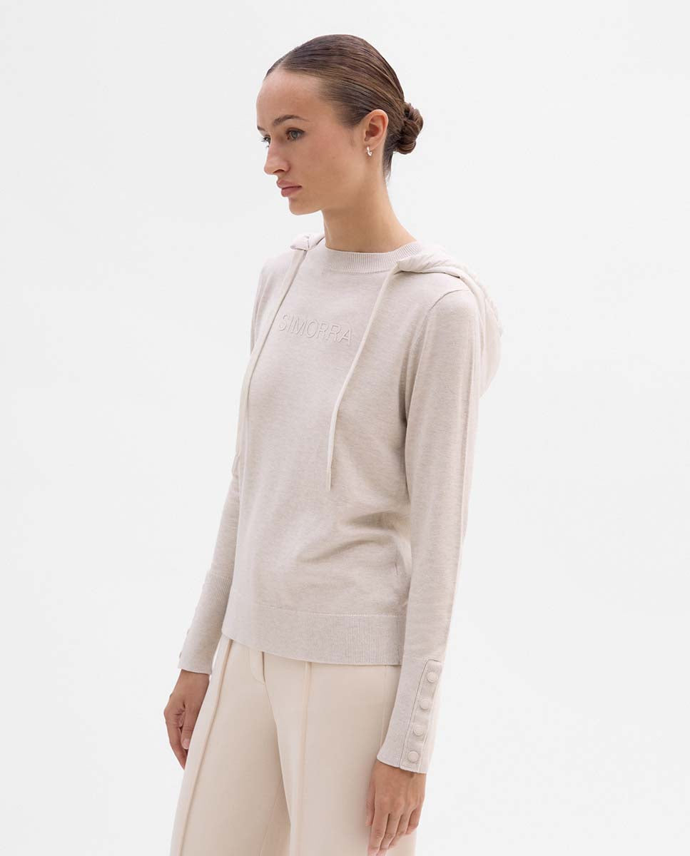 Technical hooded sweater