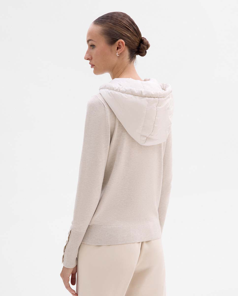 Technical hooded sweater