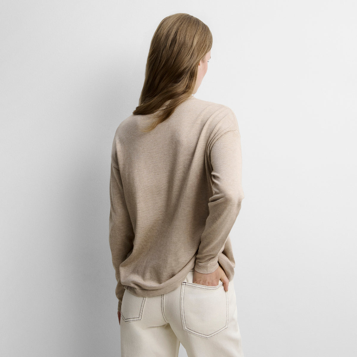 Pull en tricot poche