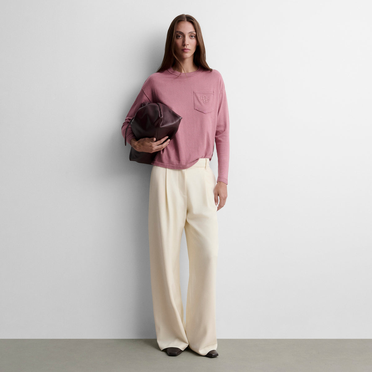 Pull tricot à poche