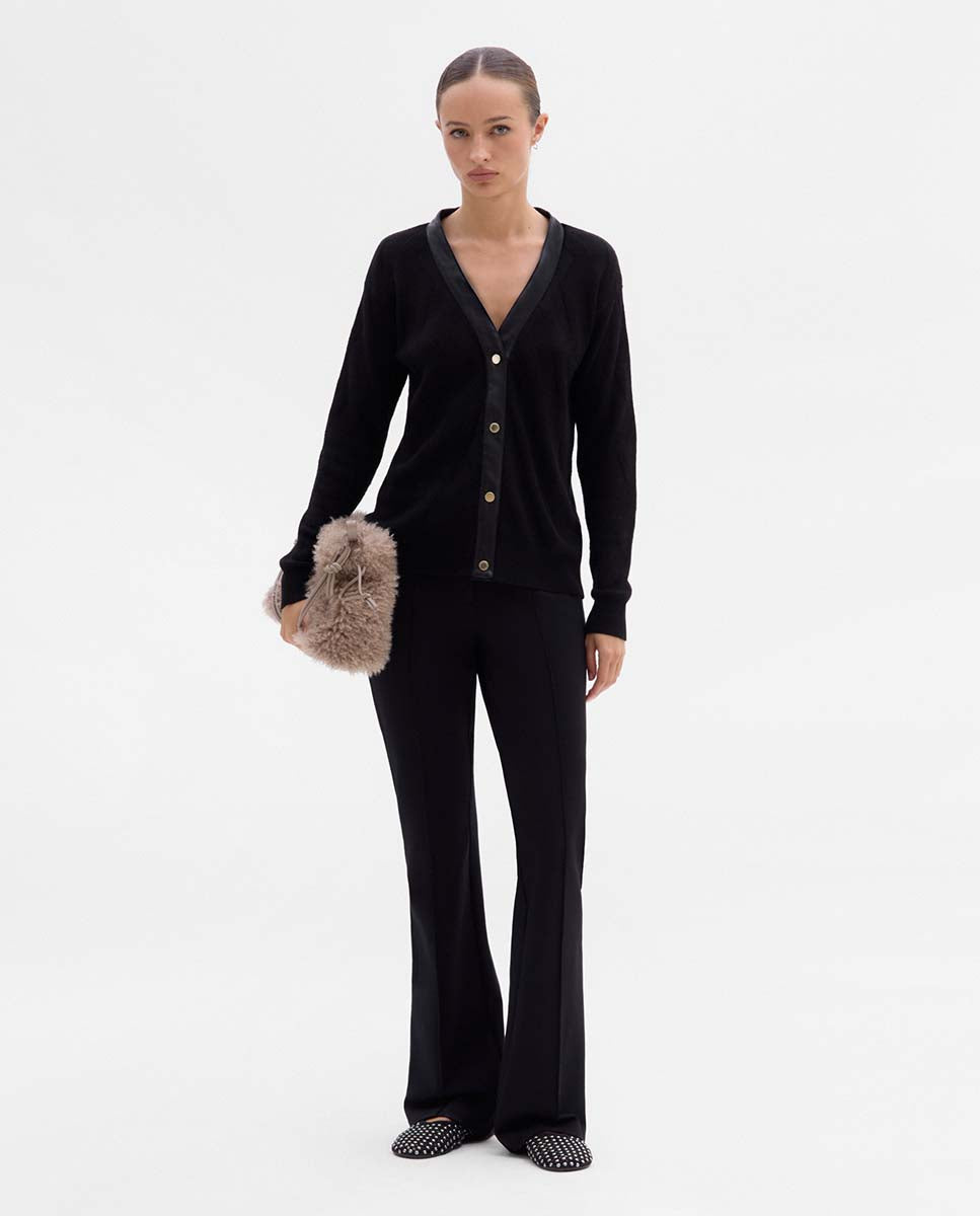 Veste maille effet géométrique
