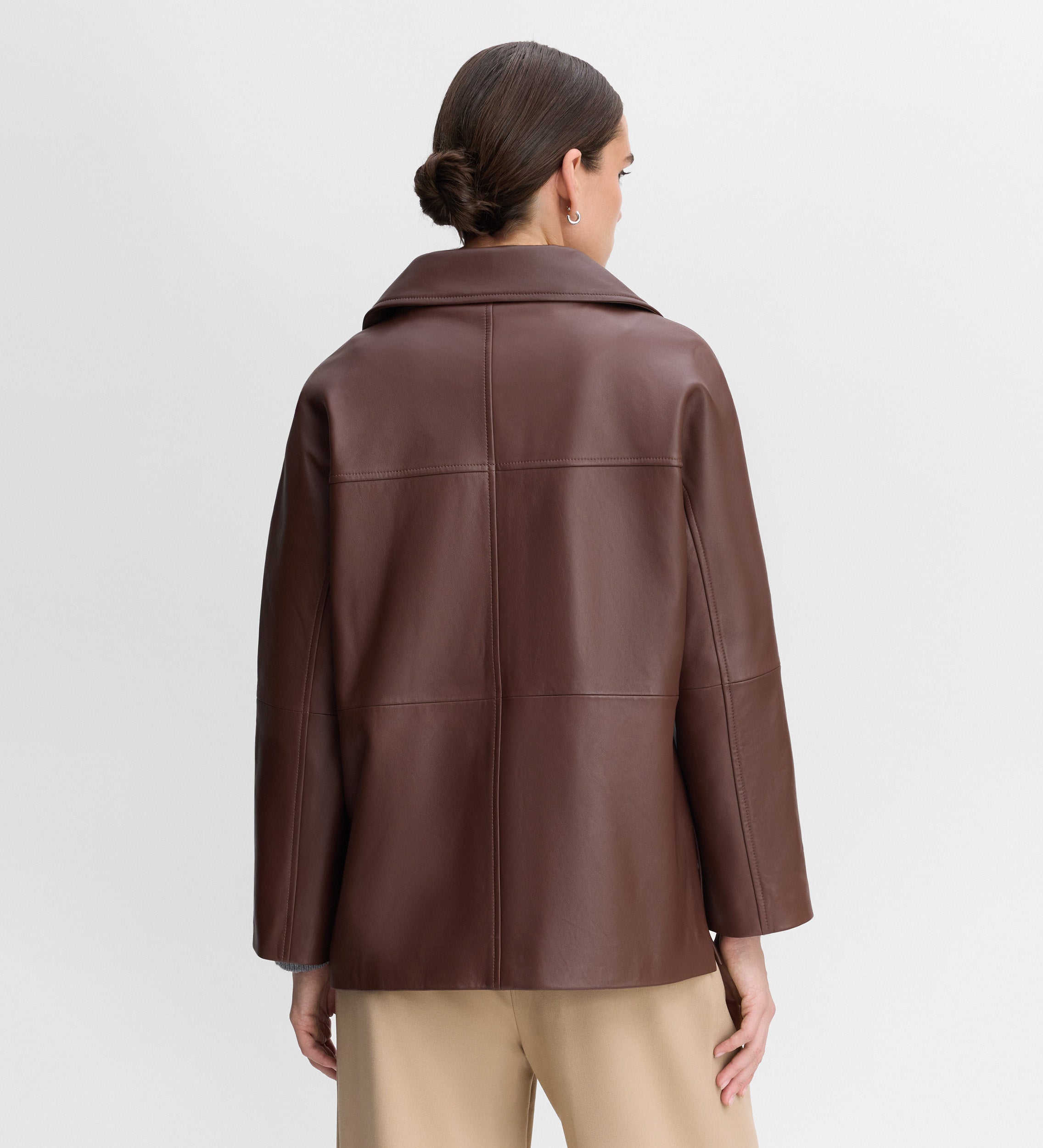 Chaquetón napa cruzado